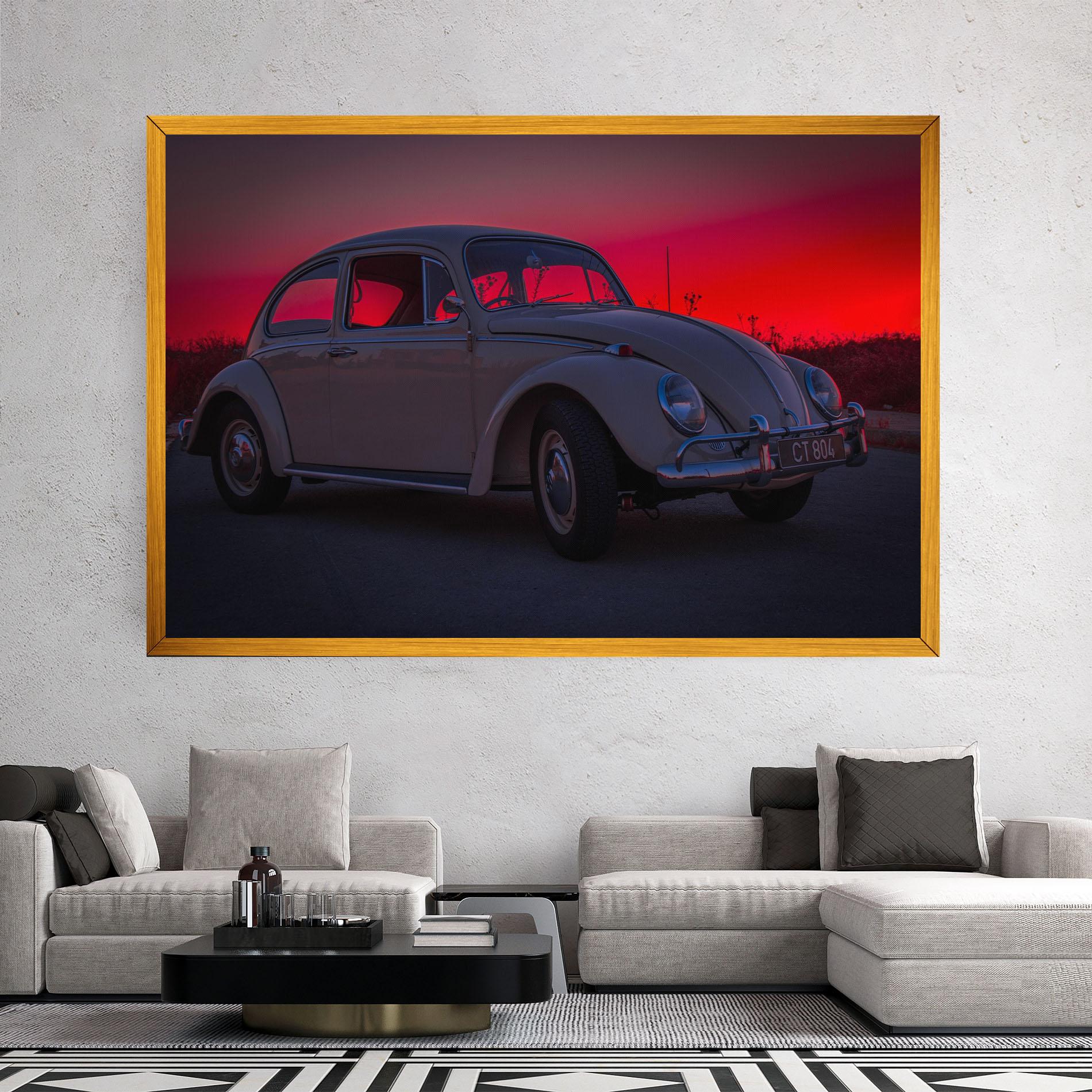 Tablou Canvas Old Car Sunset mockup 2