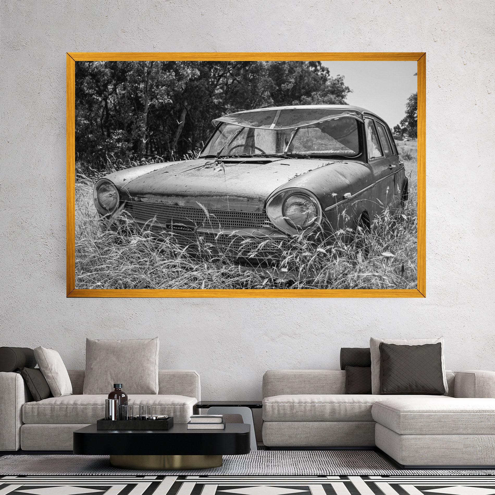 Tablou Canvas Old Field Car mockup 2