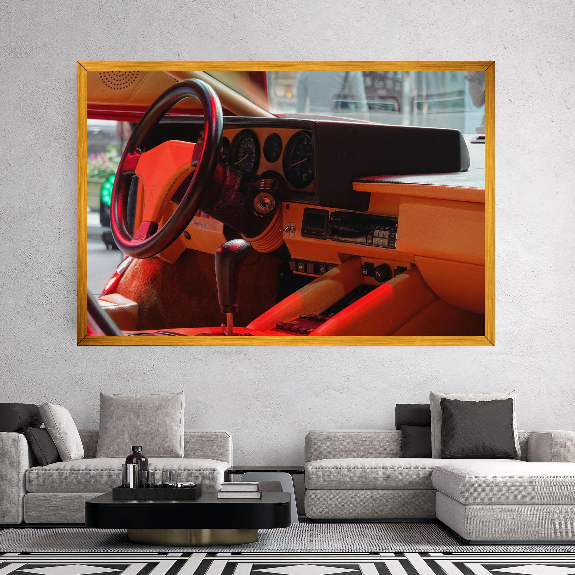 Tablou Canvas Orange Black Car mockup 2
