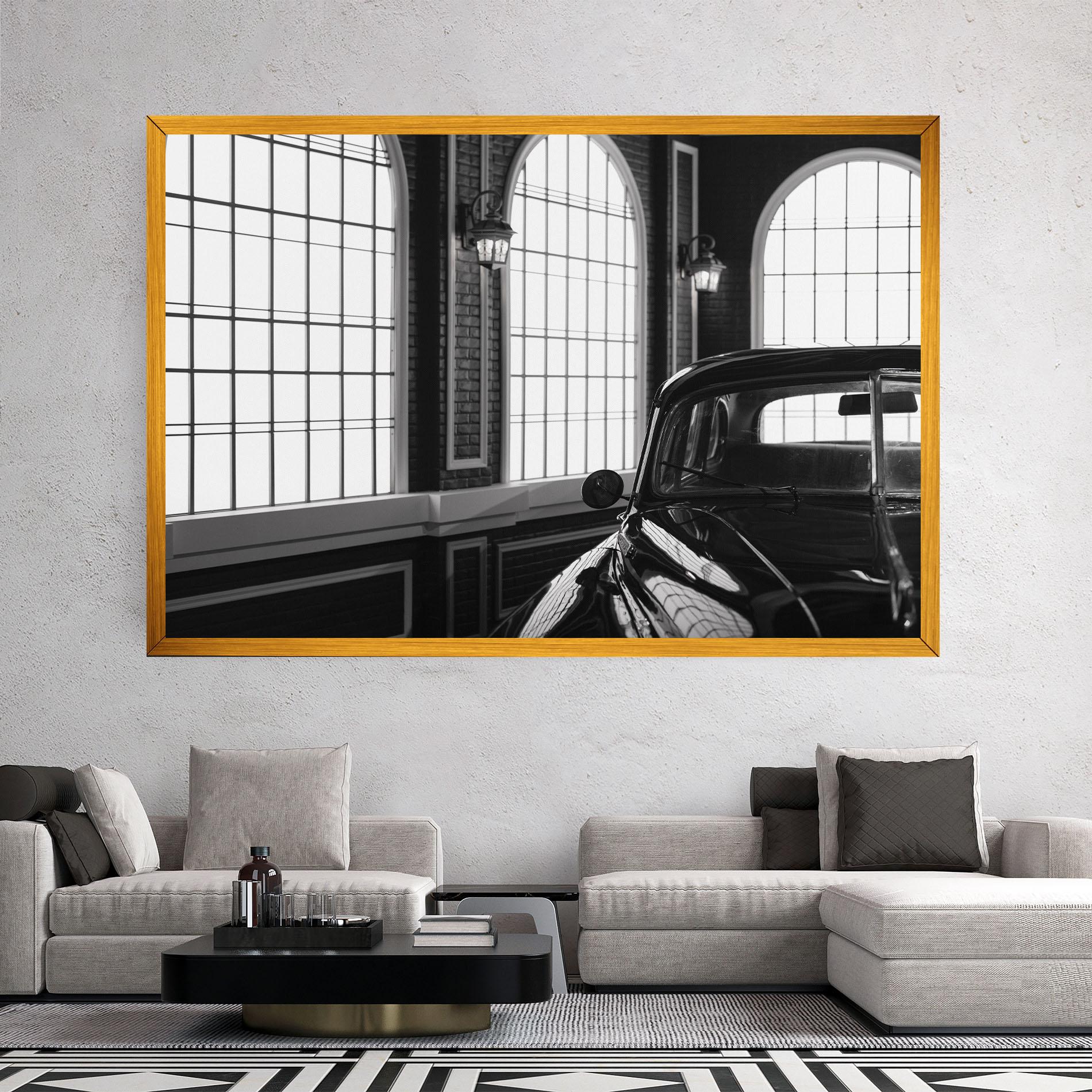 Tablou Canvas Window Old Car mockup 2
