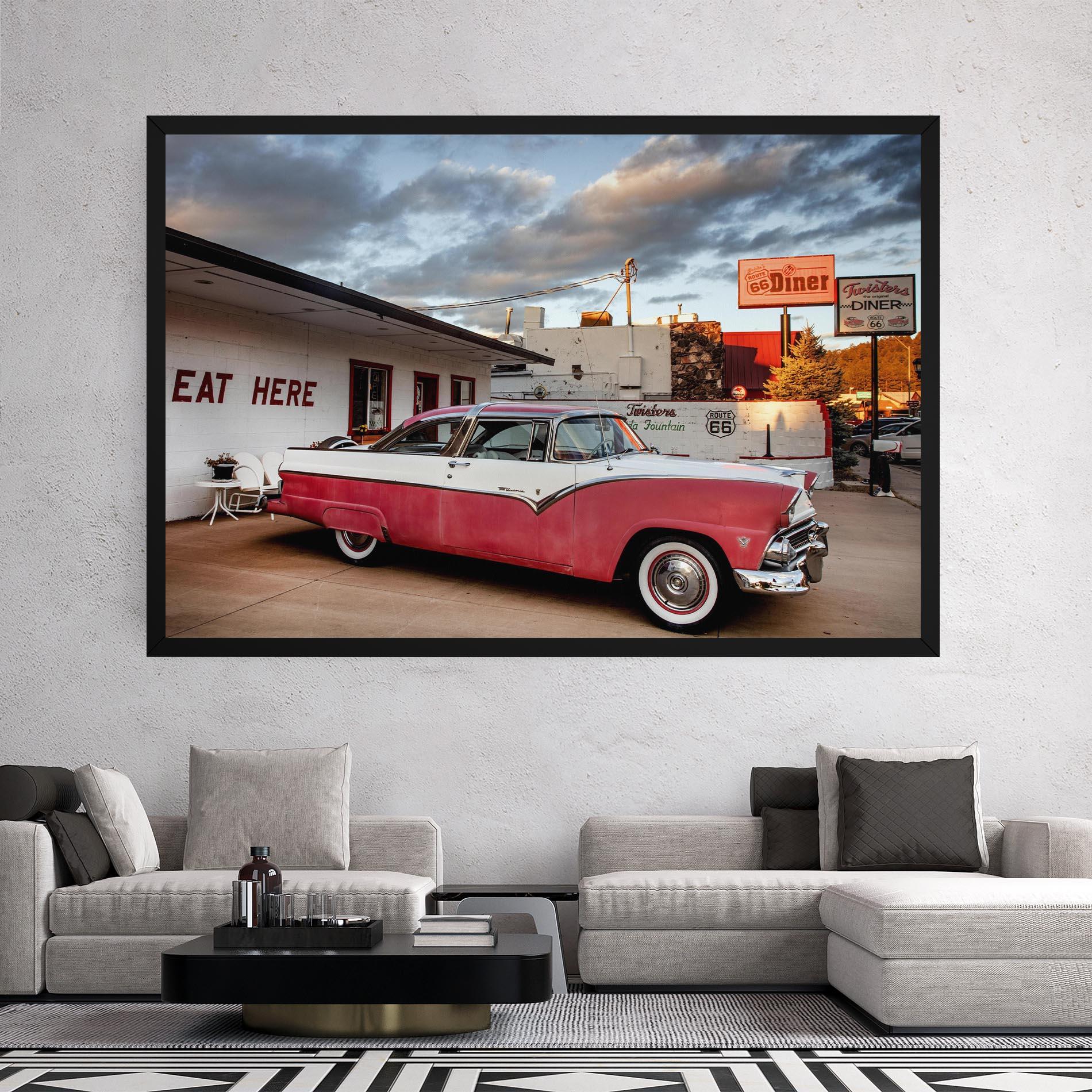 Tablou Canvas Cloud Old Car mockup 2