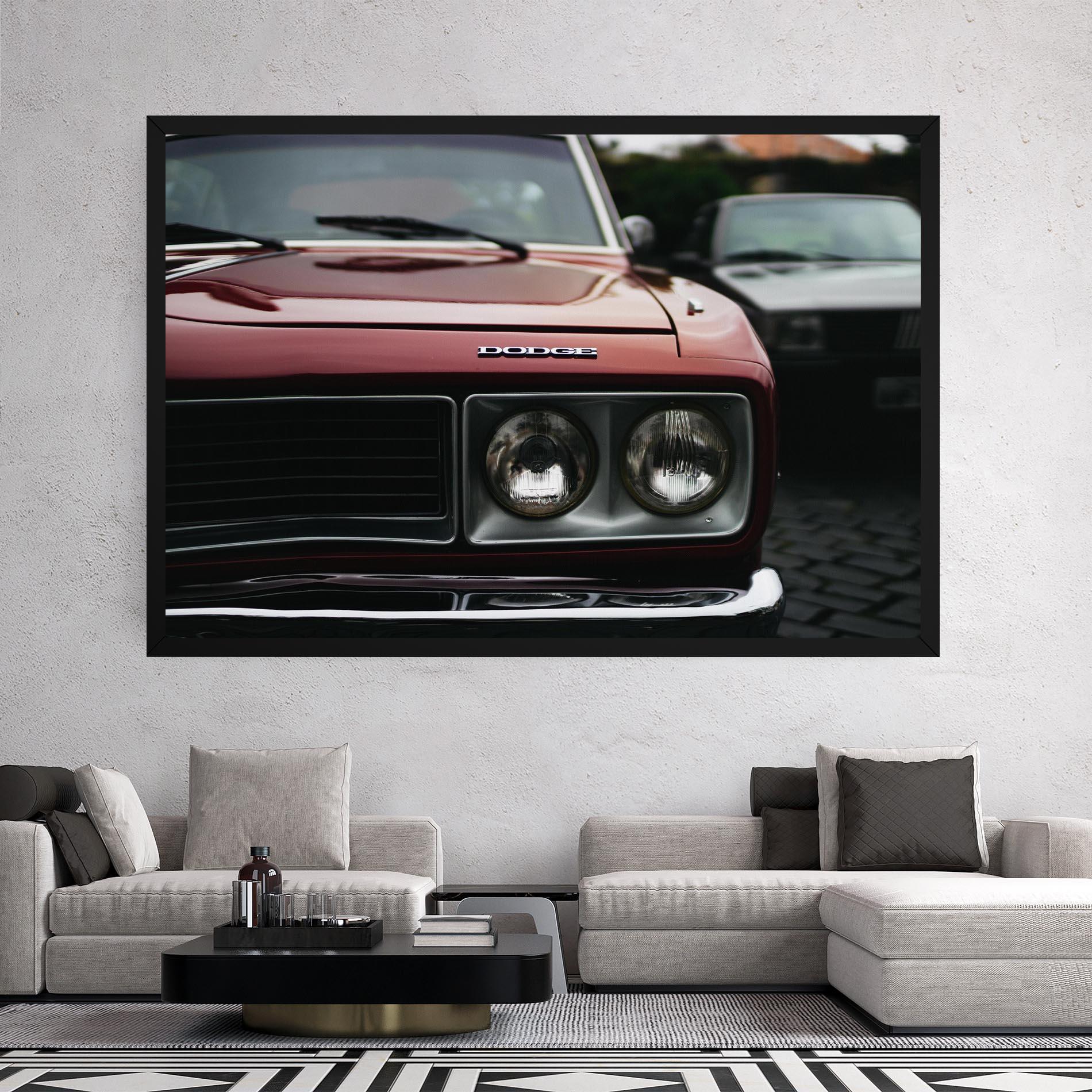 Tablou Canvas Dark Vintage Red mockup 2