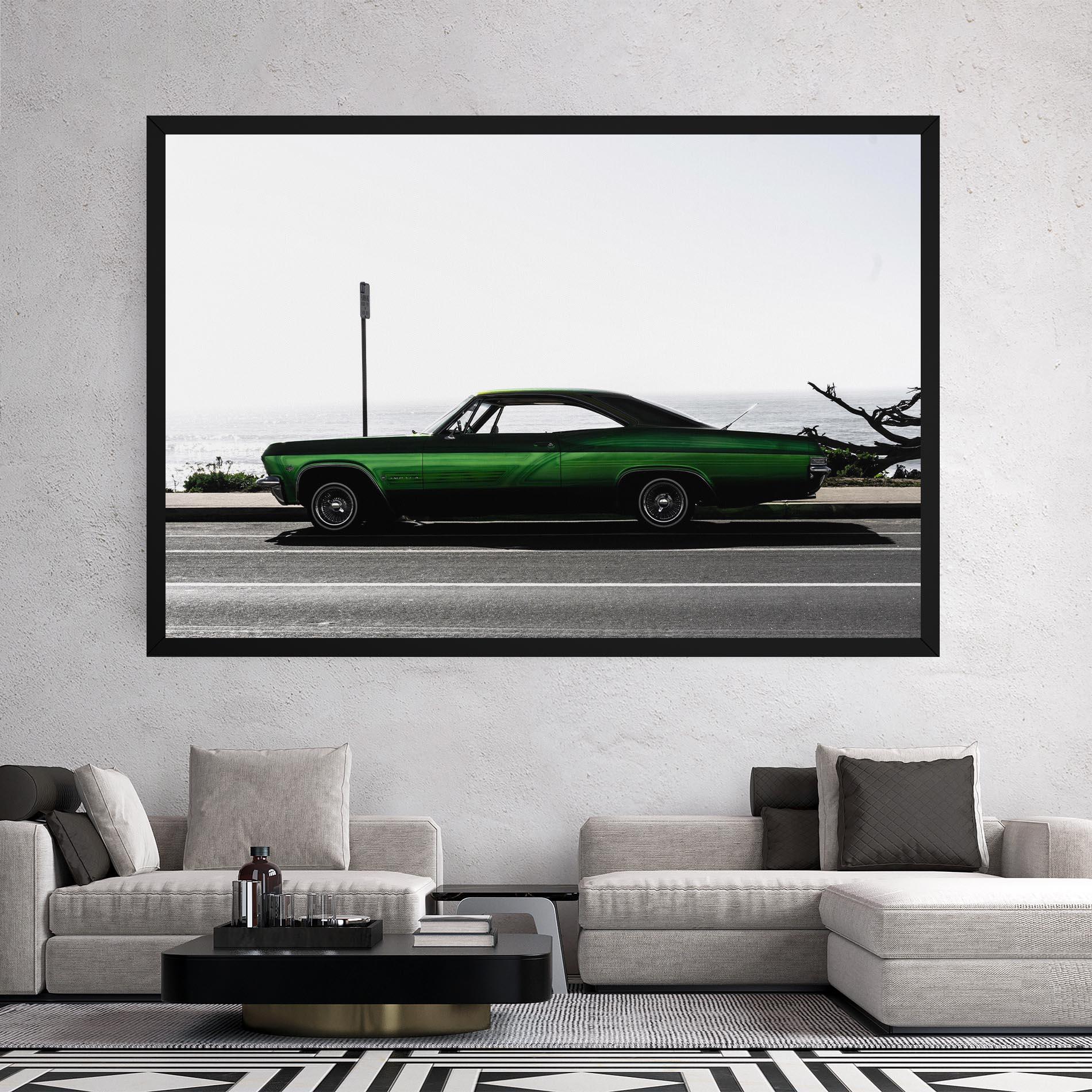 Tablou Canvas Nice Green Car mockup 2