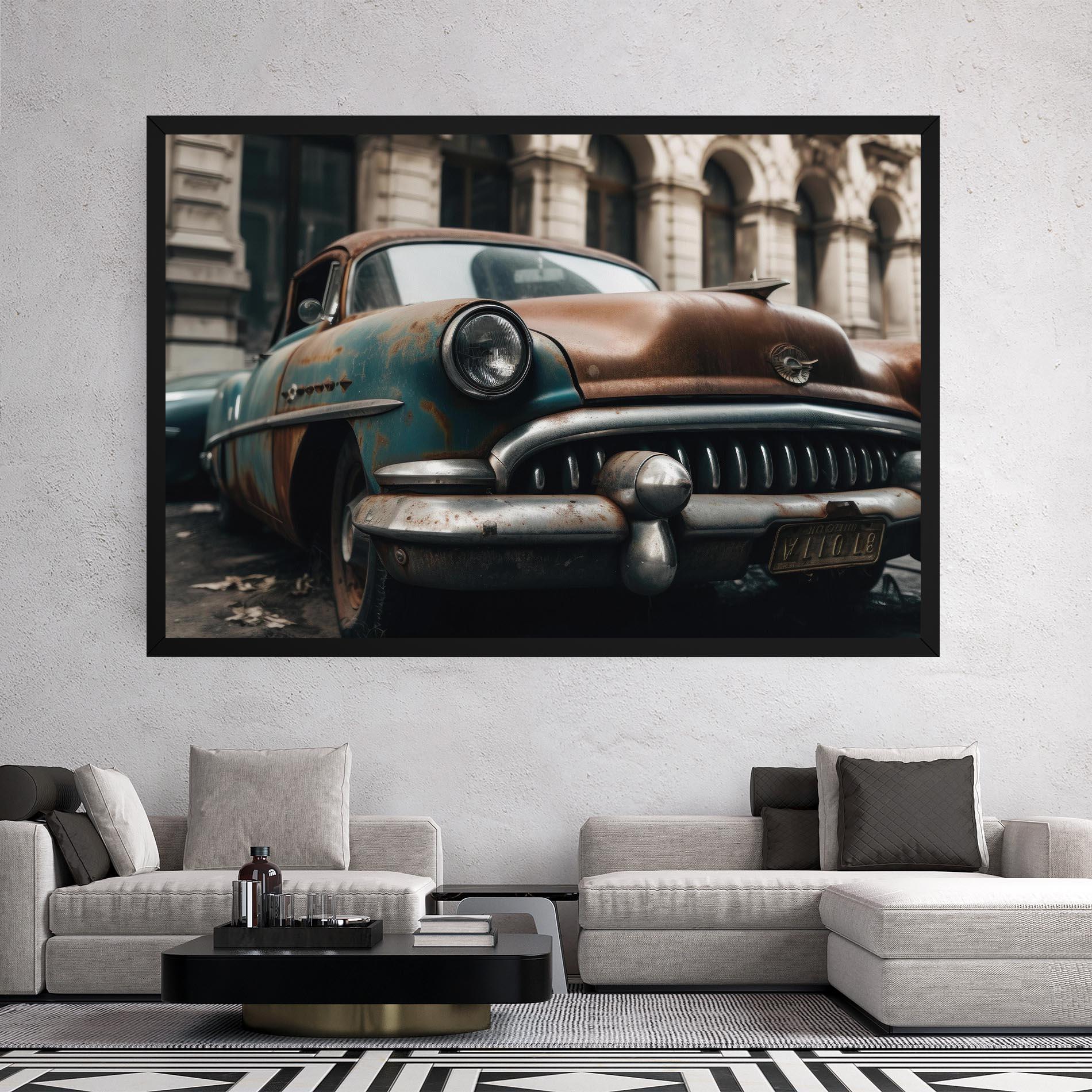 Tablou Canvas Old Brown Car mockup 2