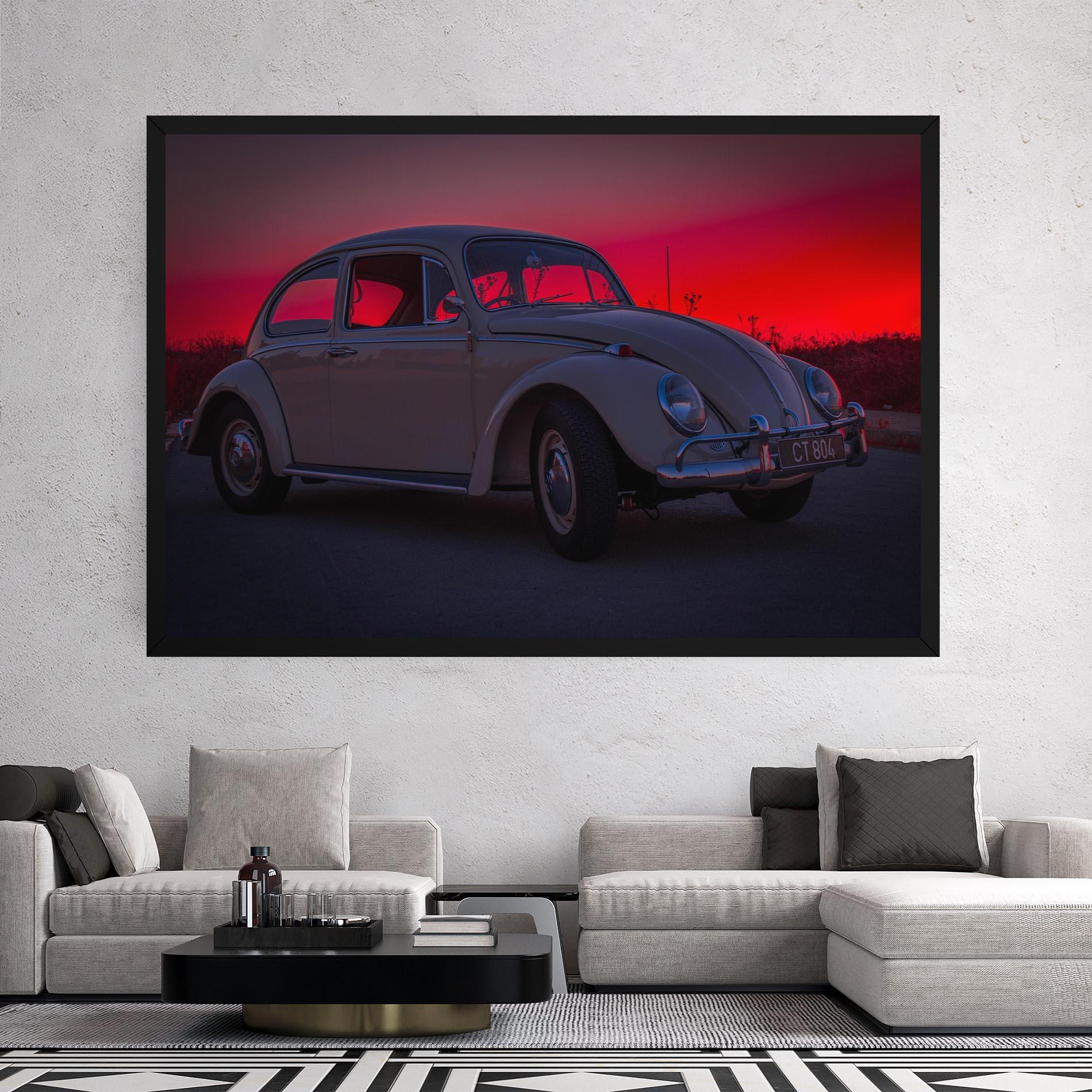Tablou Canvas Old Car Sunset mockup 2