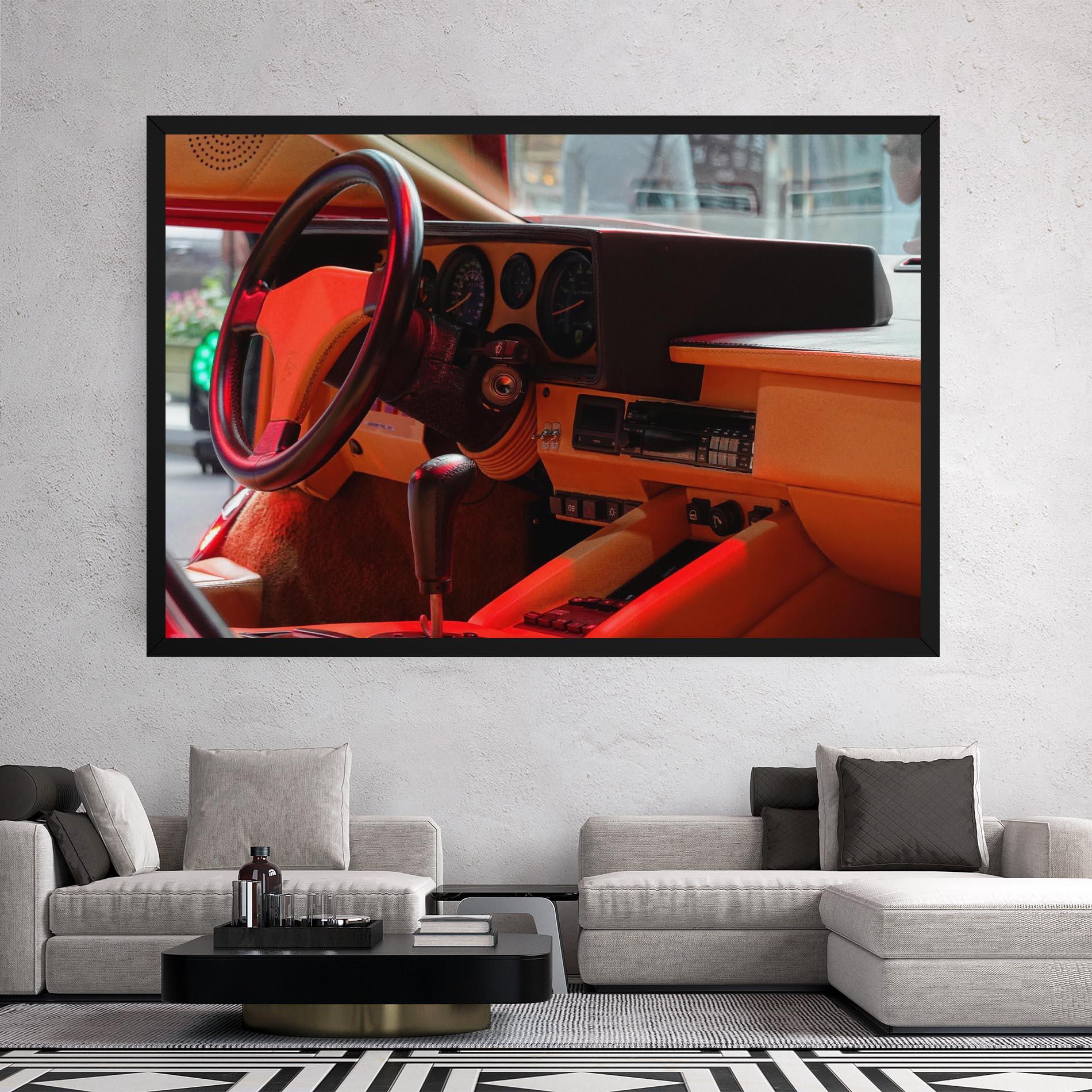 Tablou Canvas Orange Black Car mockup 2