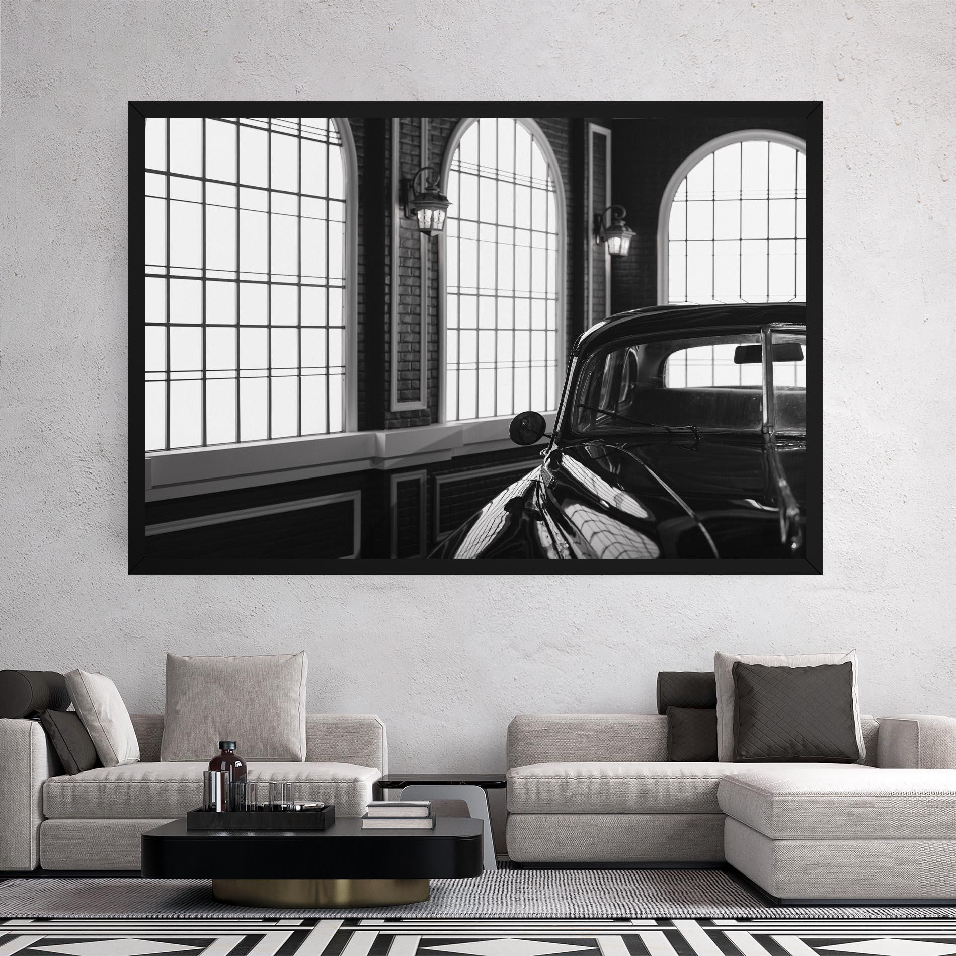 Tablou Canvas Window Old Car mockup 2