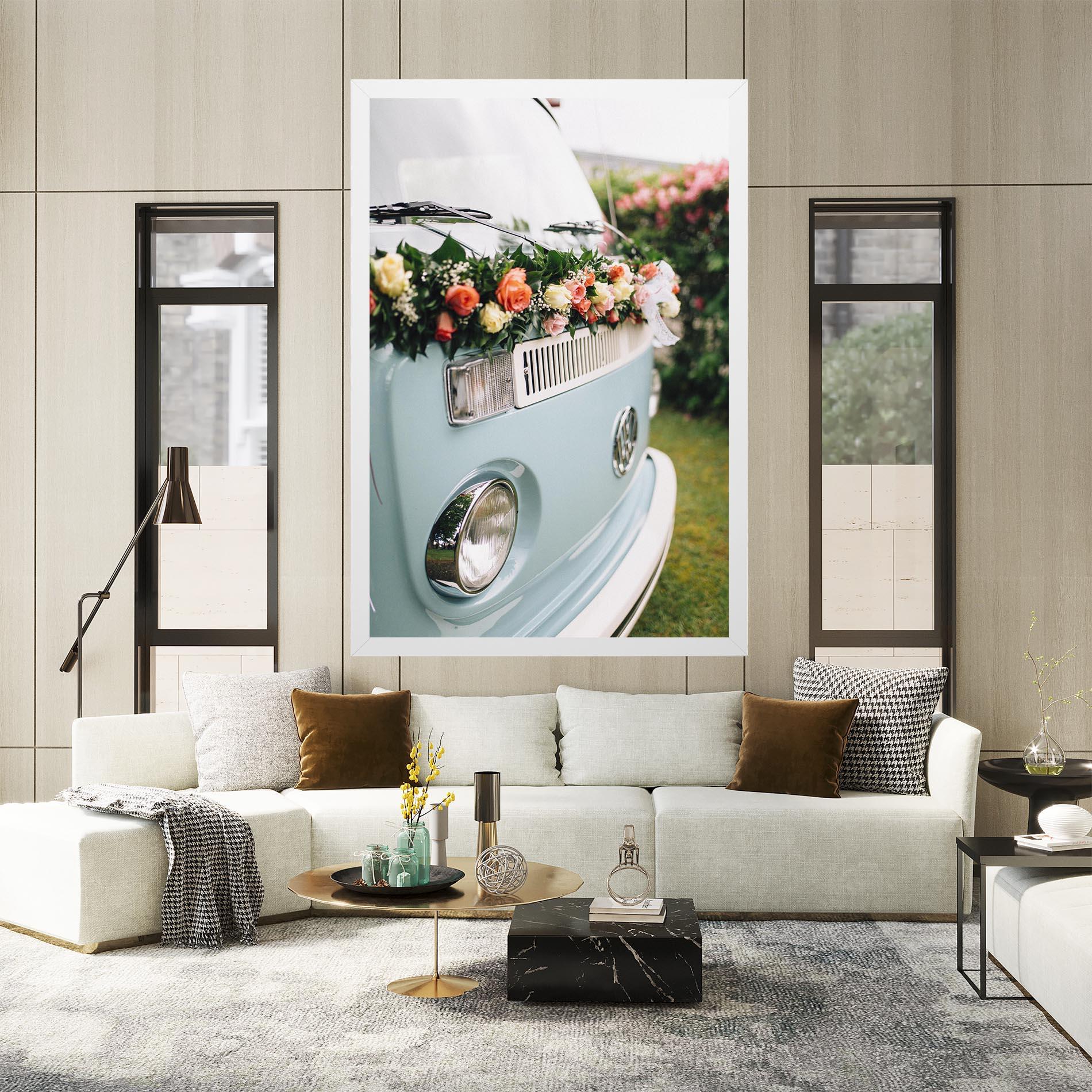 Tablou Canvas Vintage Rose Van mockup 2