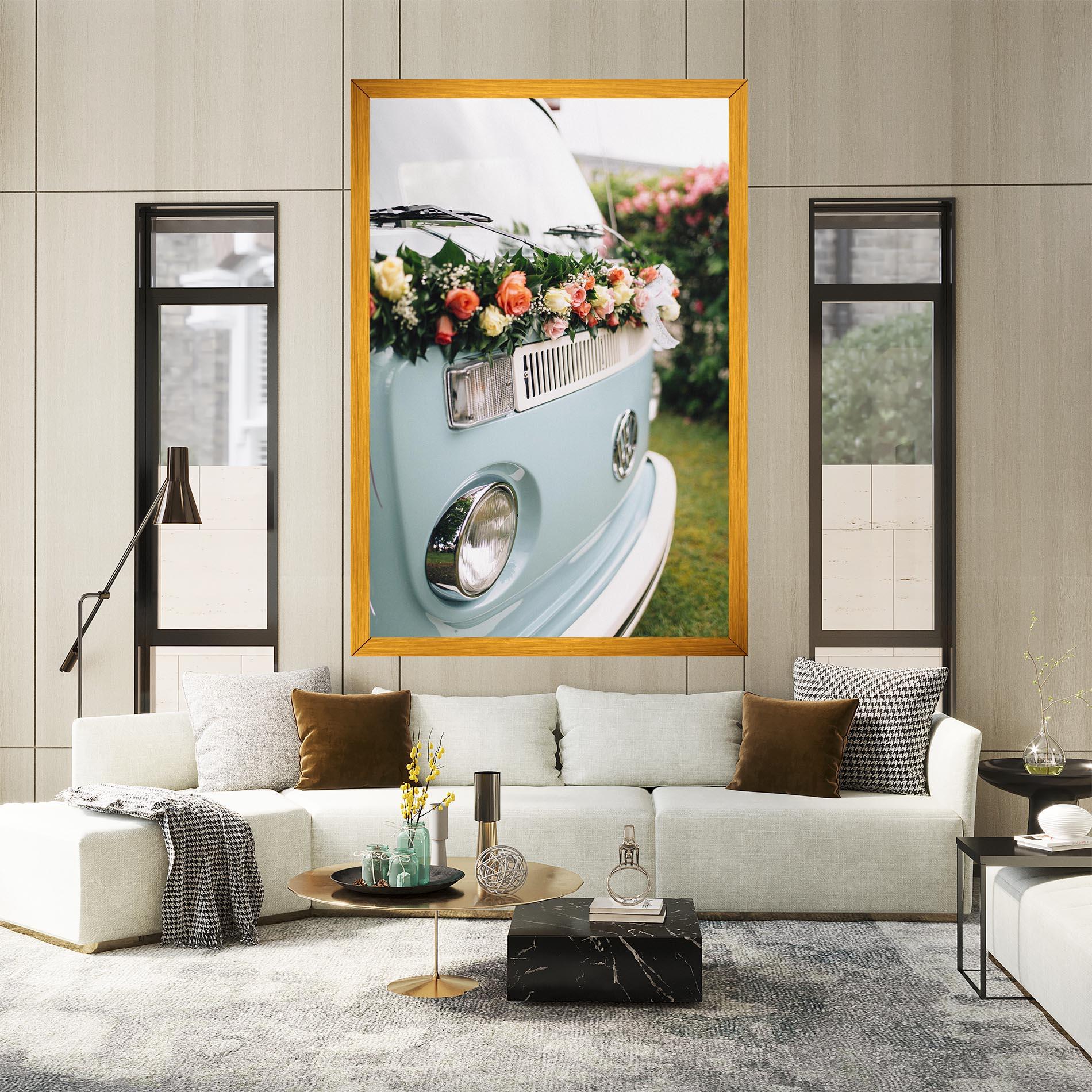 Tablou Canvas Vintage Rose Van mockup 2