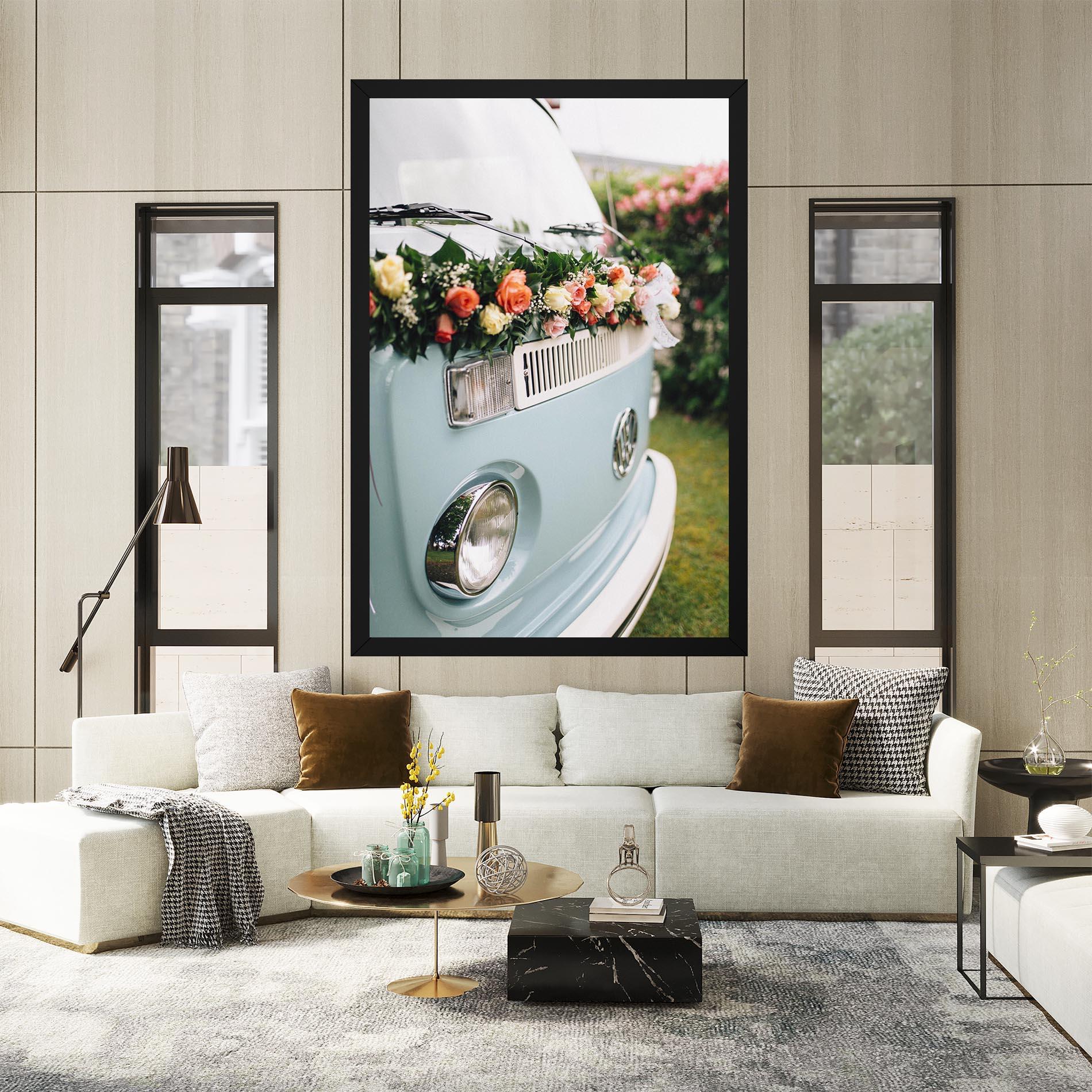 Tablou Canvas Vintage Rose Van mockup 2