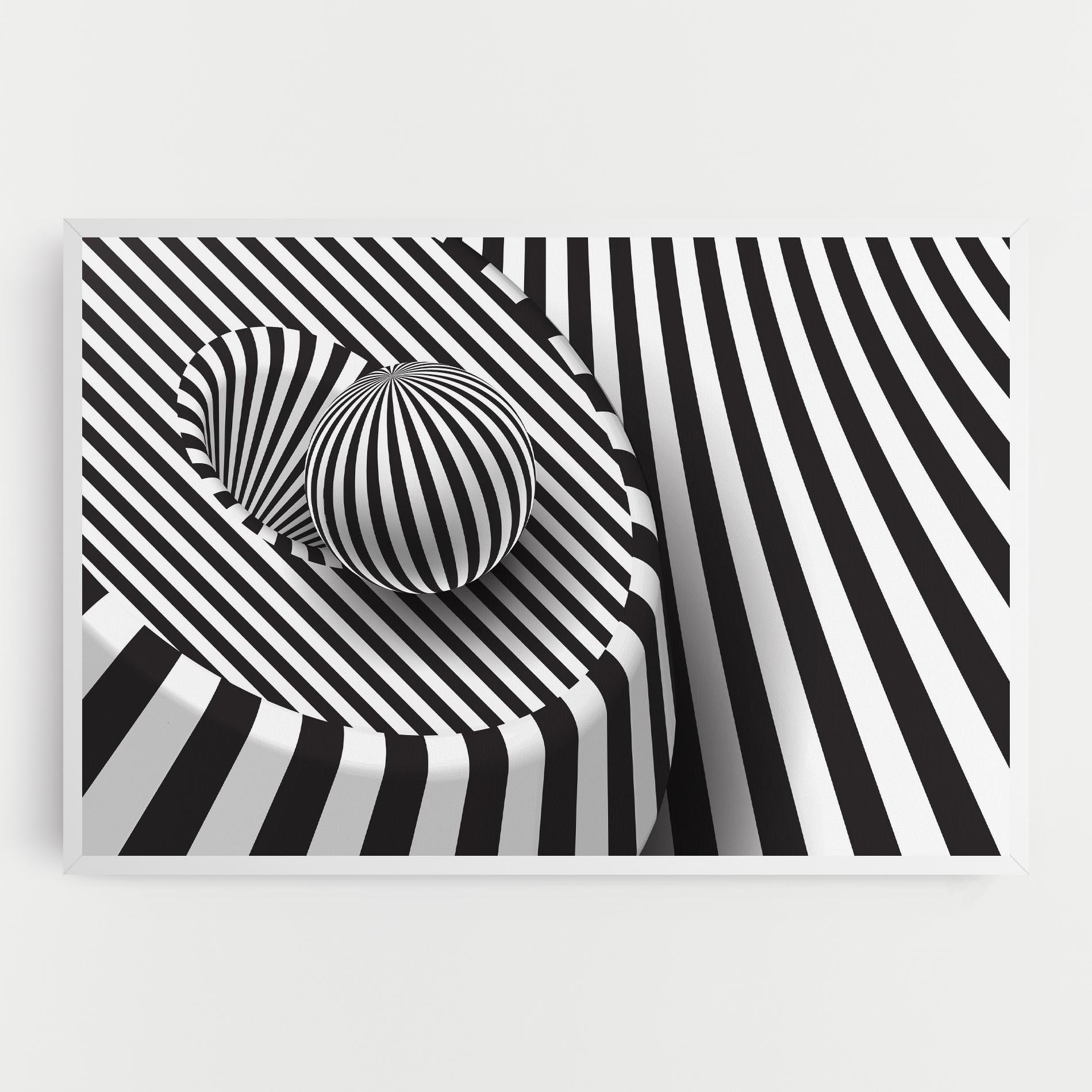 Tablou Canvas 3d Ball Zebra mockup 0