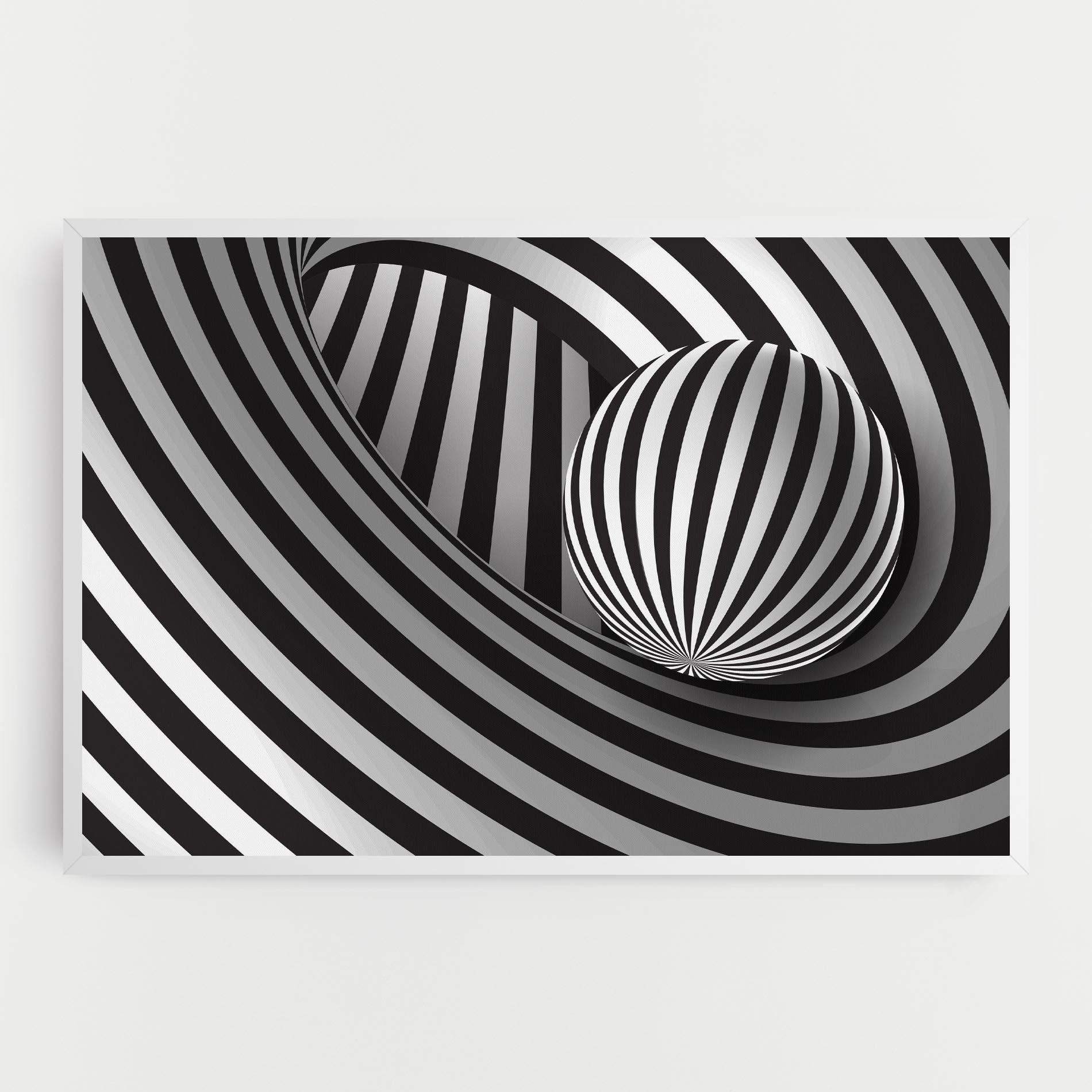 Tablou Canvas 3d Zebra Ball mockup 0