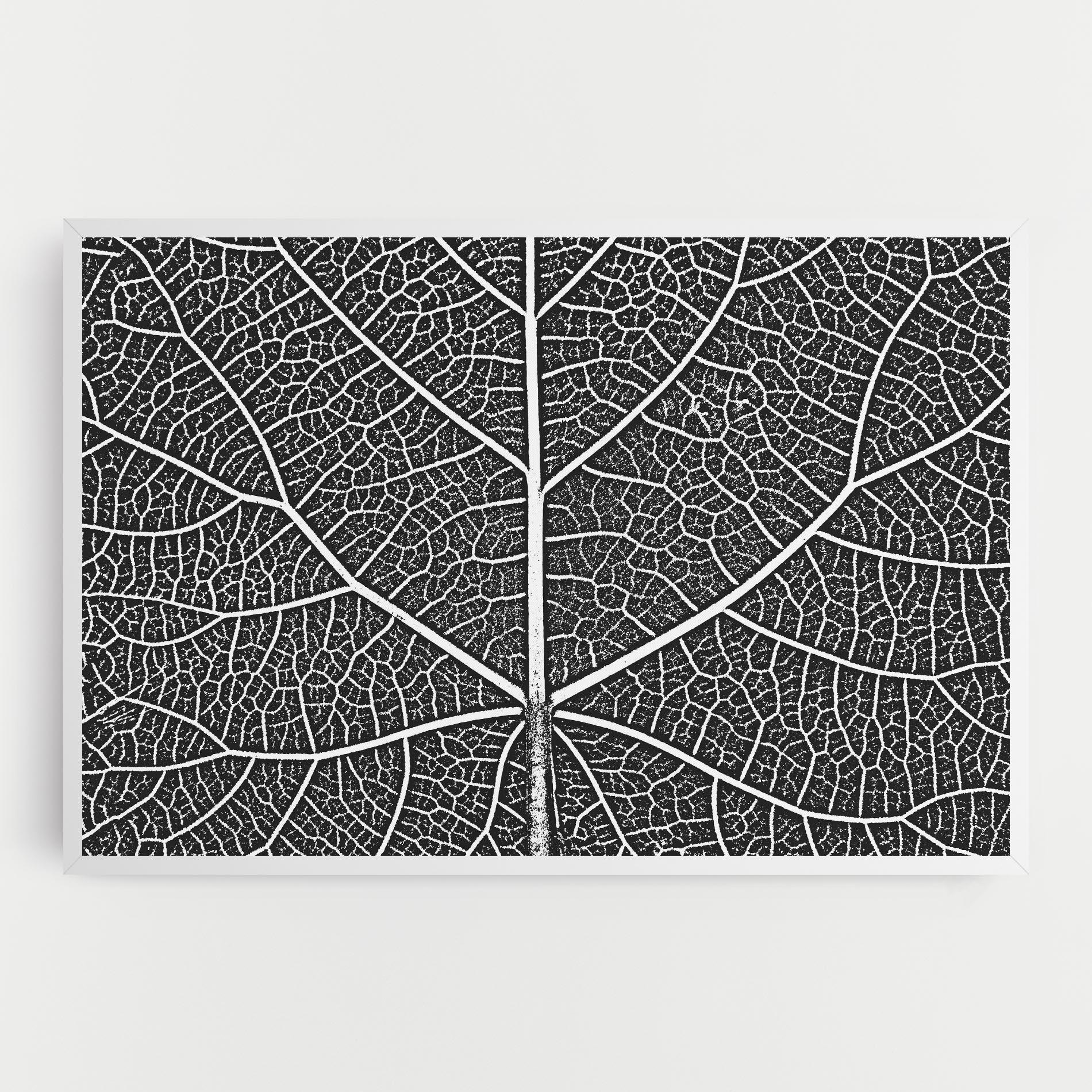 Tablou Canvas Close Grey Leaf mockup 0