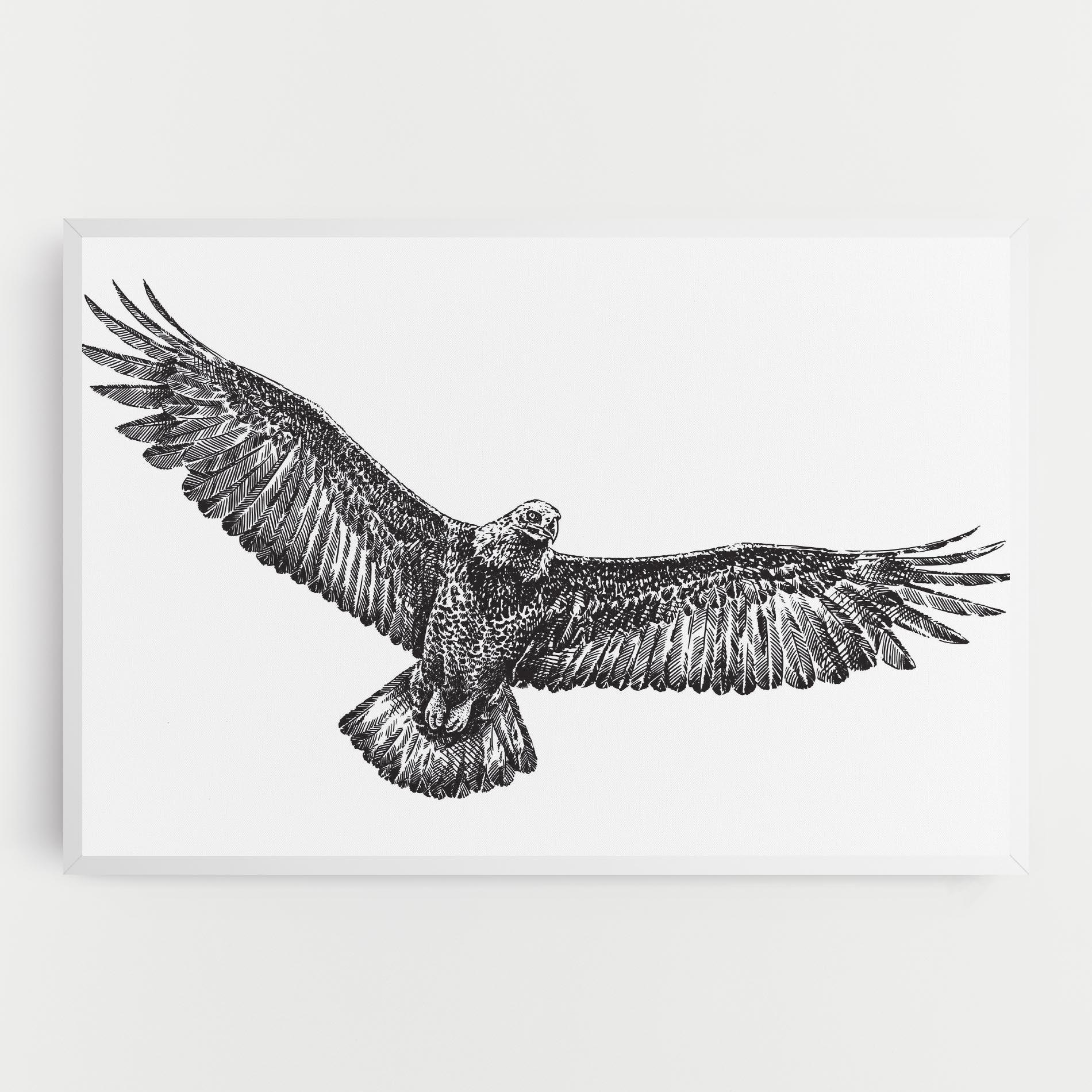 Tablou Canvas Eagle Art Line mockup 0