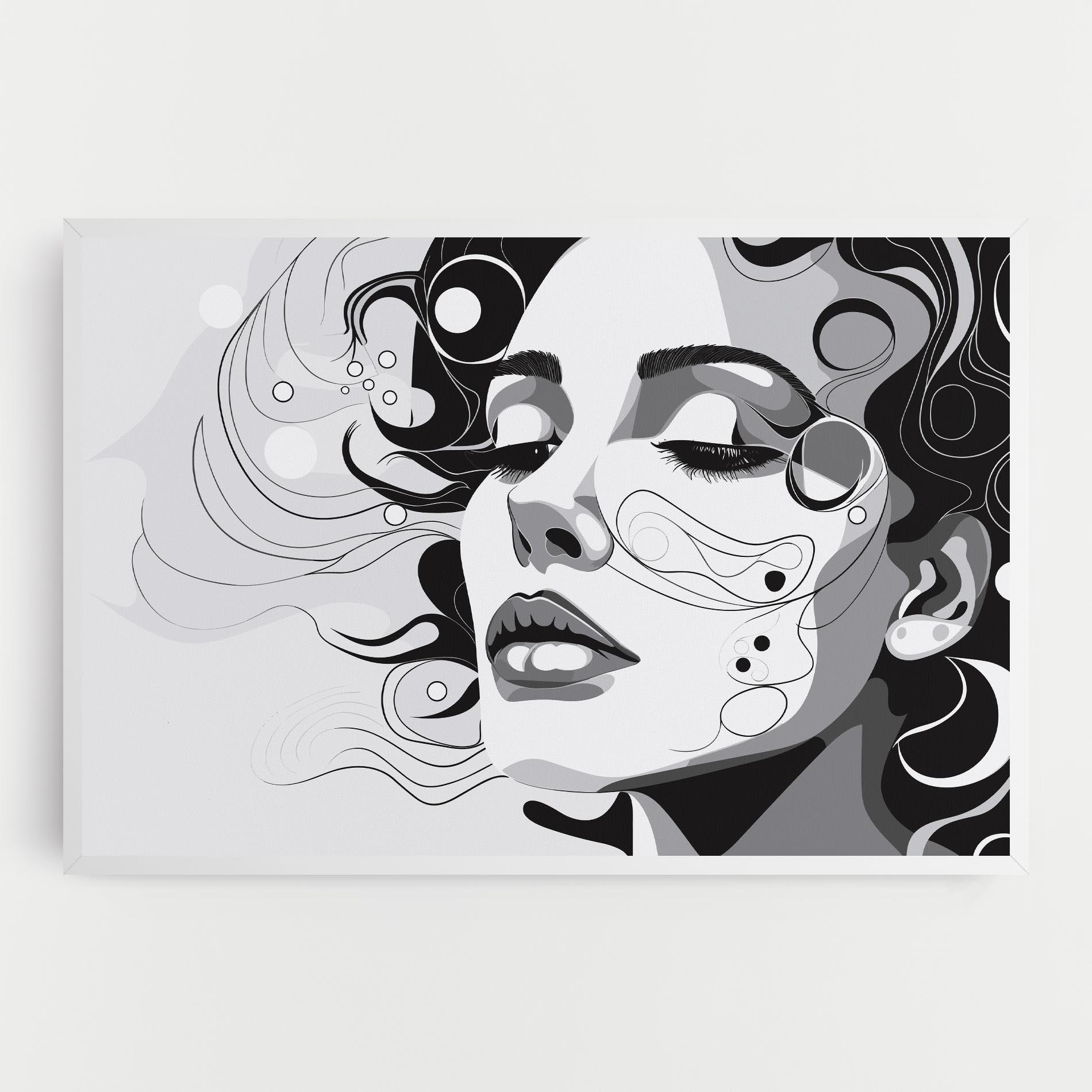 Tablou Canvas Grey Face Woman mockup 0