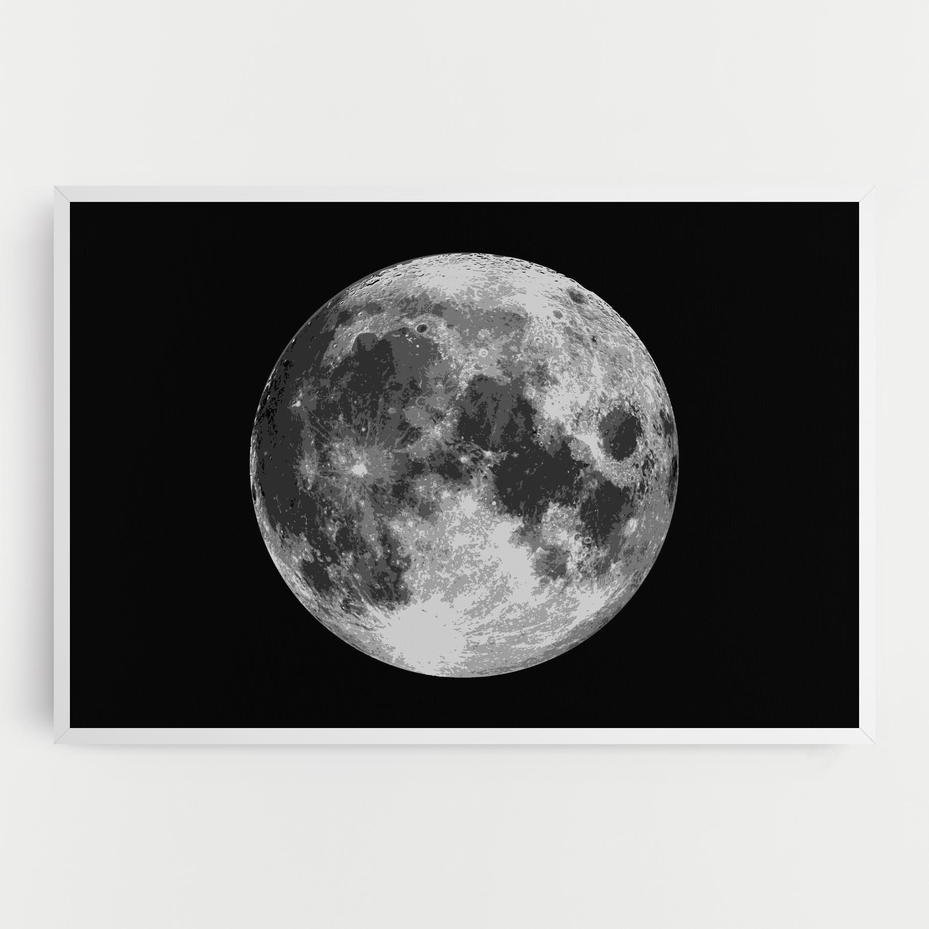 Tablou Canvas Grey Shiny Moon mockup 0