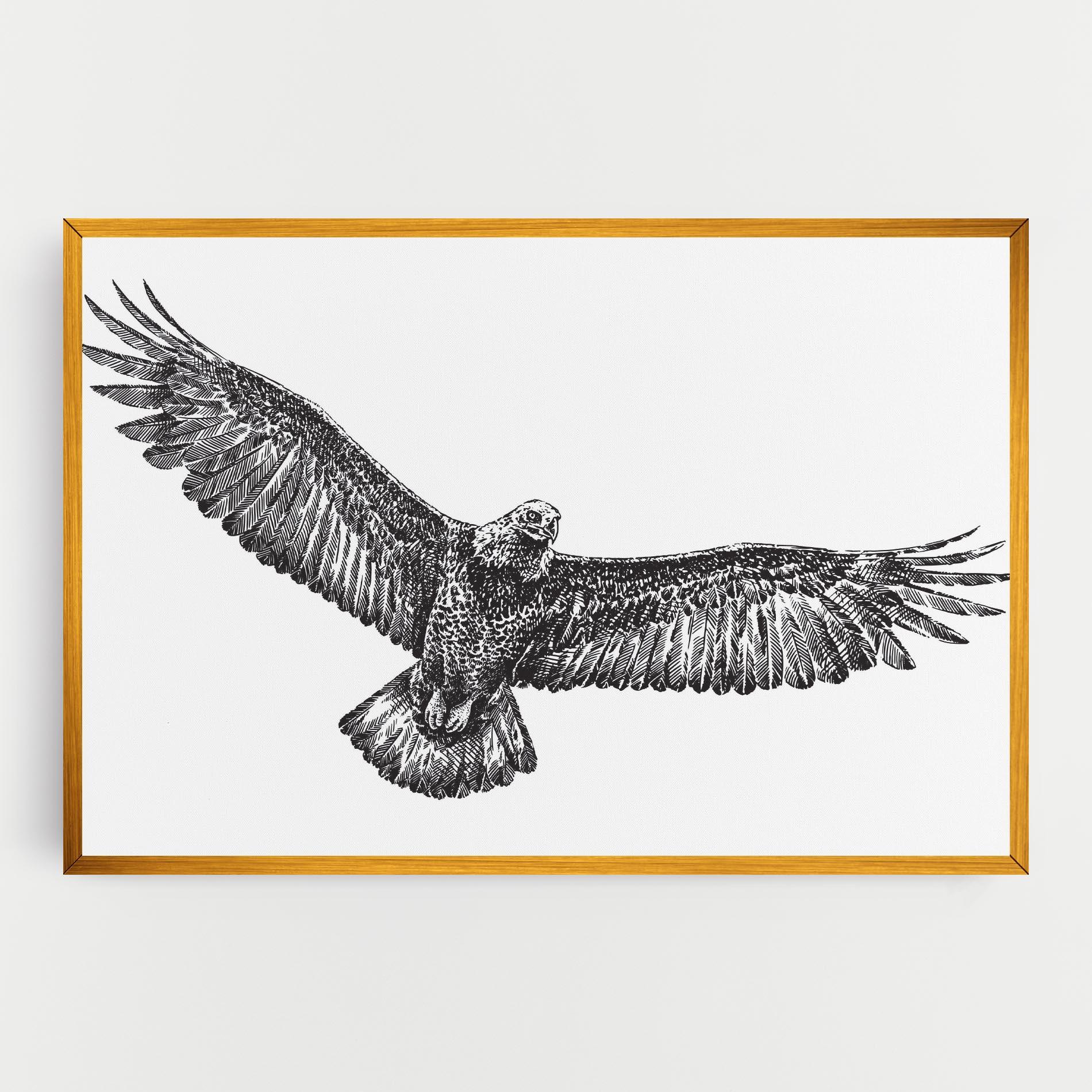Tablou Canvas Eagle Art Line mockup 0