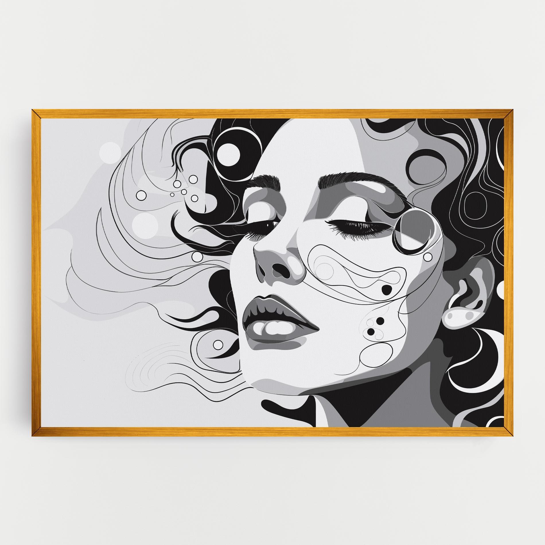 Tablou Canvas Grey Face Woman mockup 0