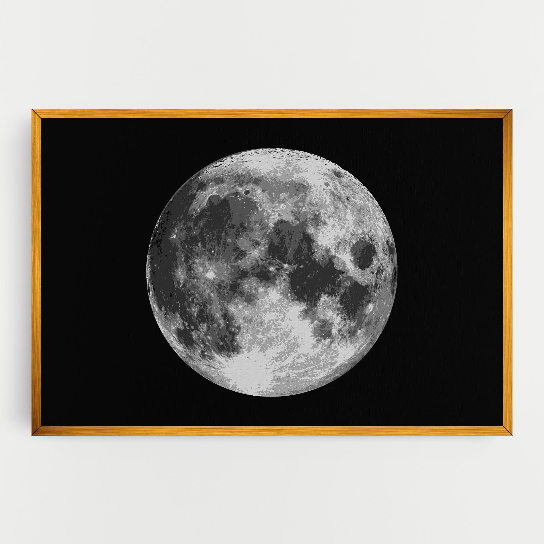 Tablou Canvas Grey Shiny Moon mockup 0