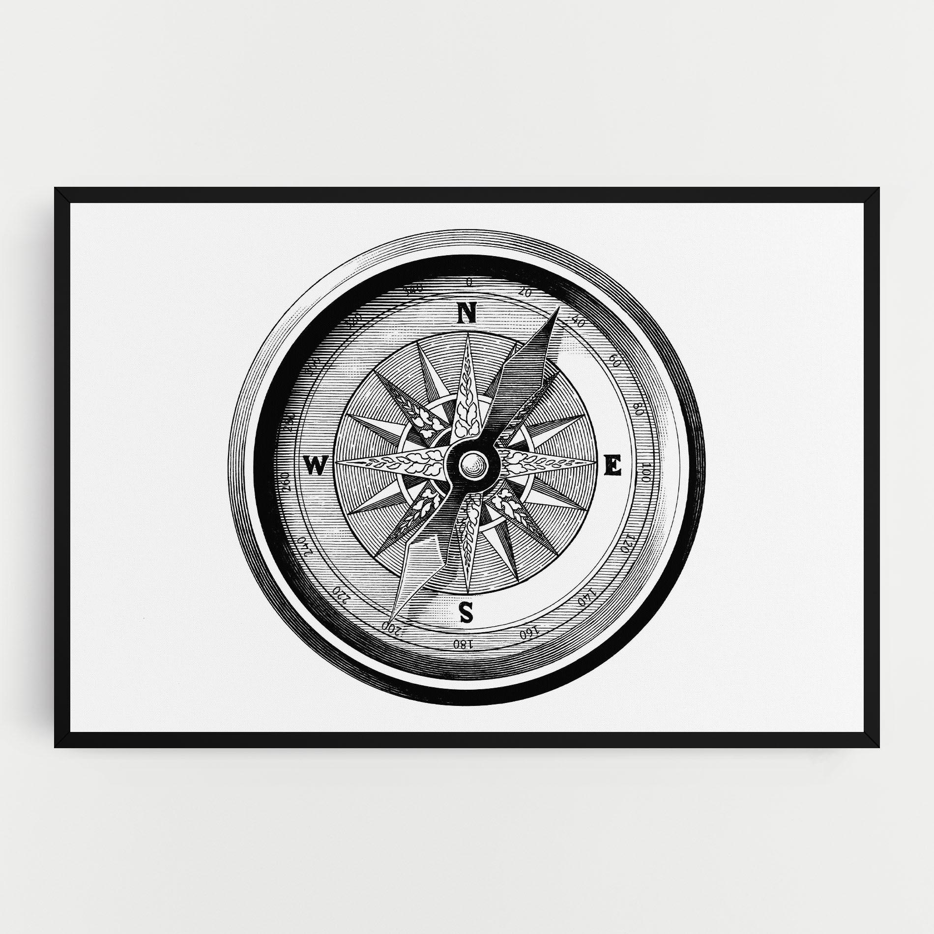 Tablou Canvas Black Compass mockup 0