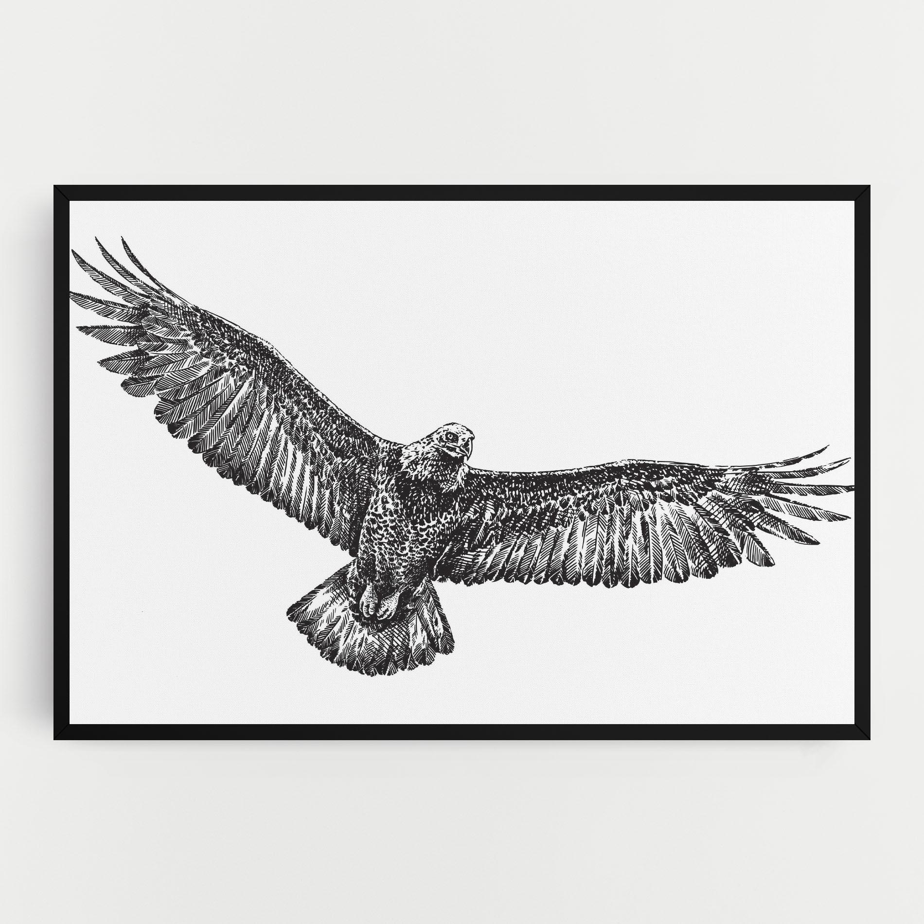 Tablou Canvas Eagle Art Line mockup 0