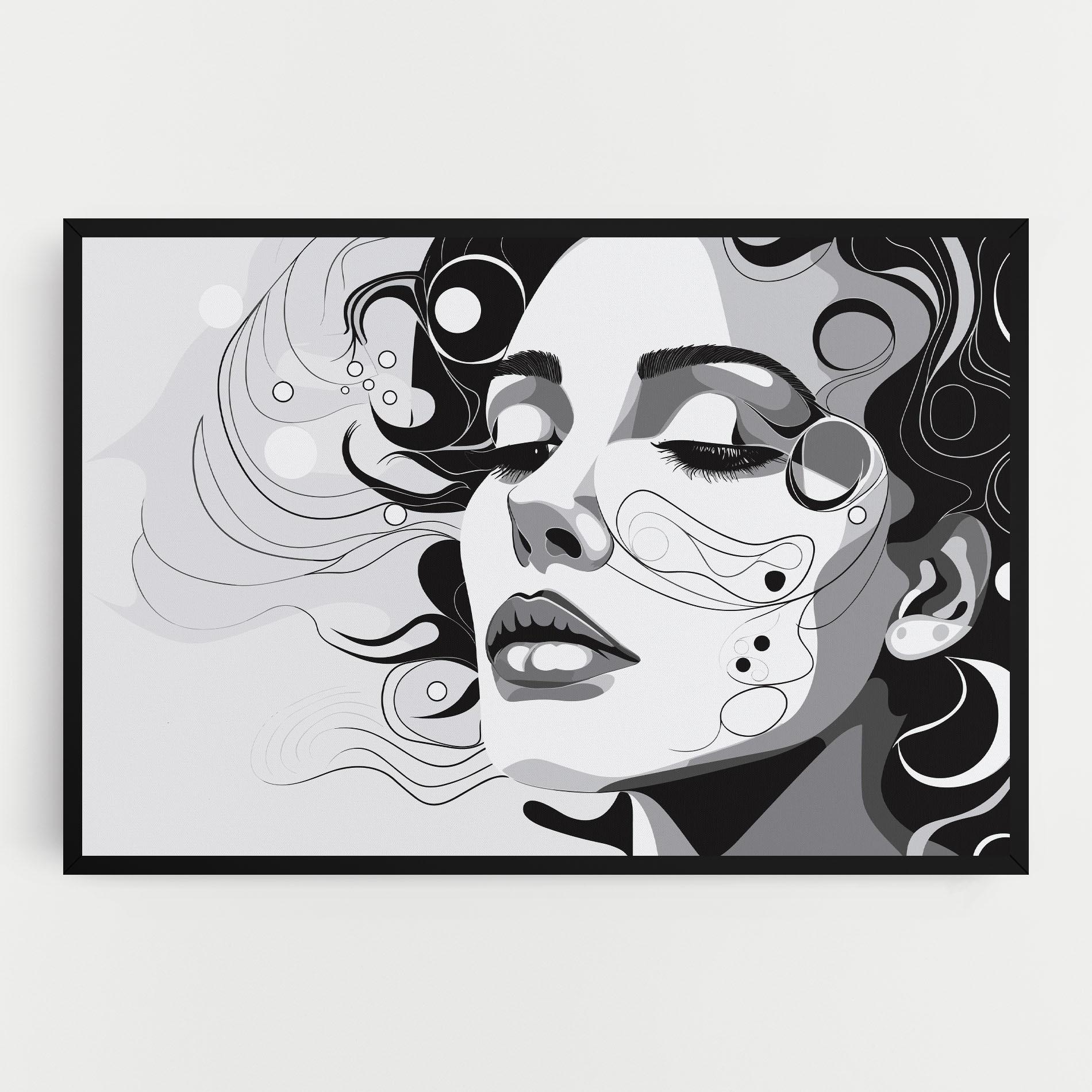 Tablou Canvas Grey Face Woman mockup 0