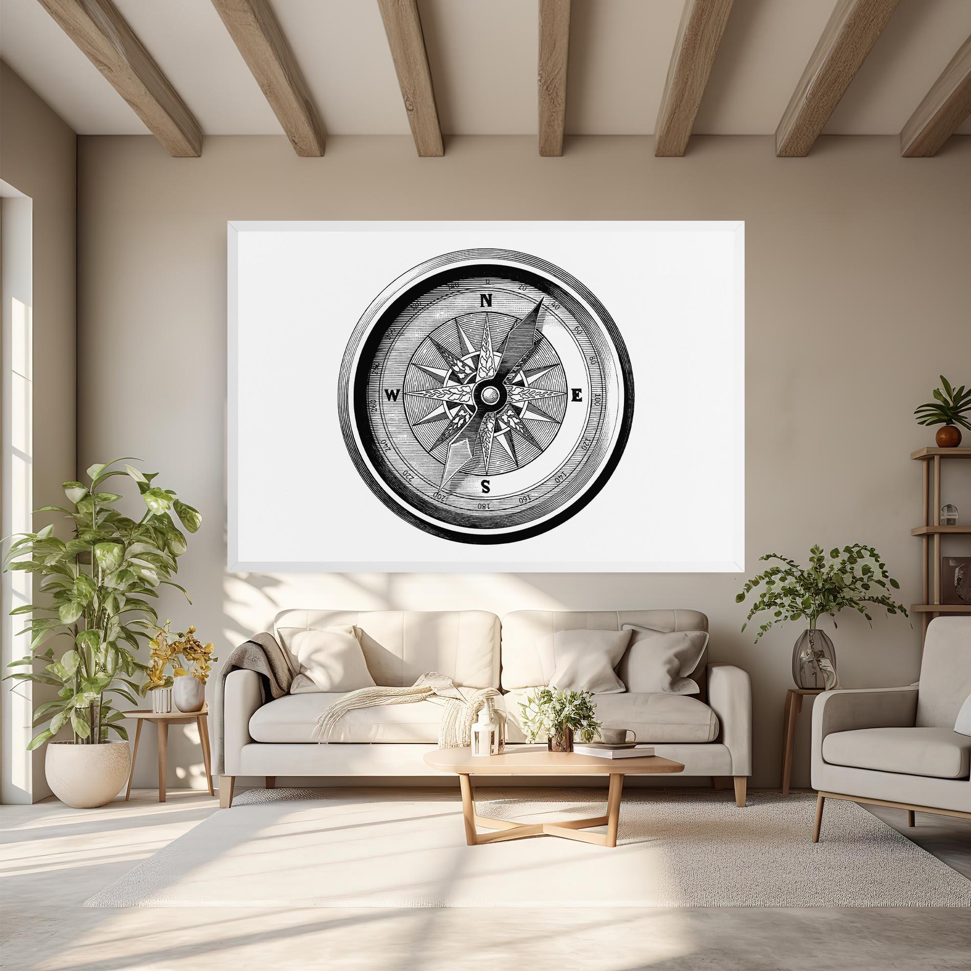 Tablou Canvas Black Compass mockup 6