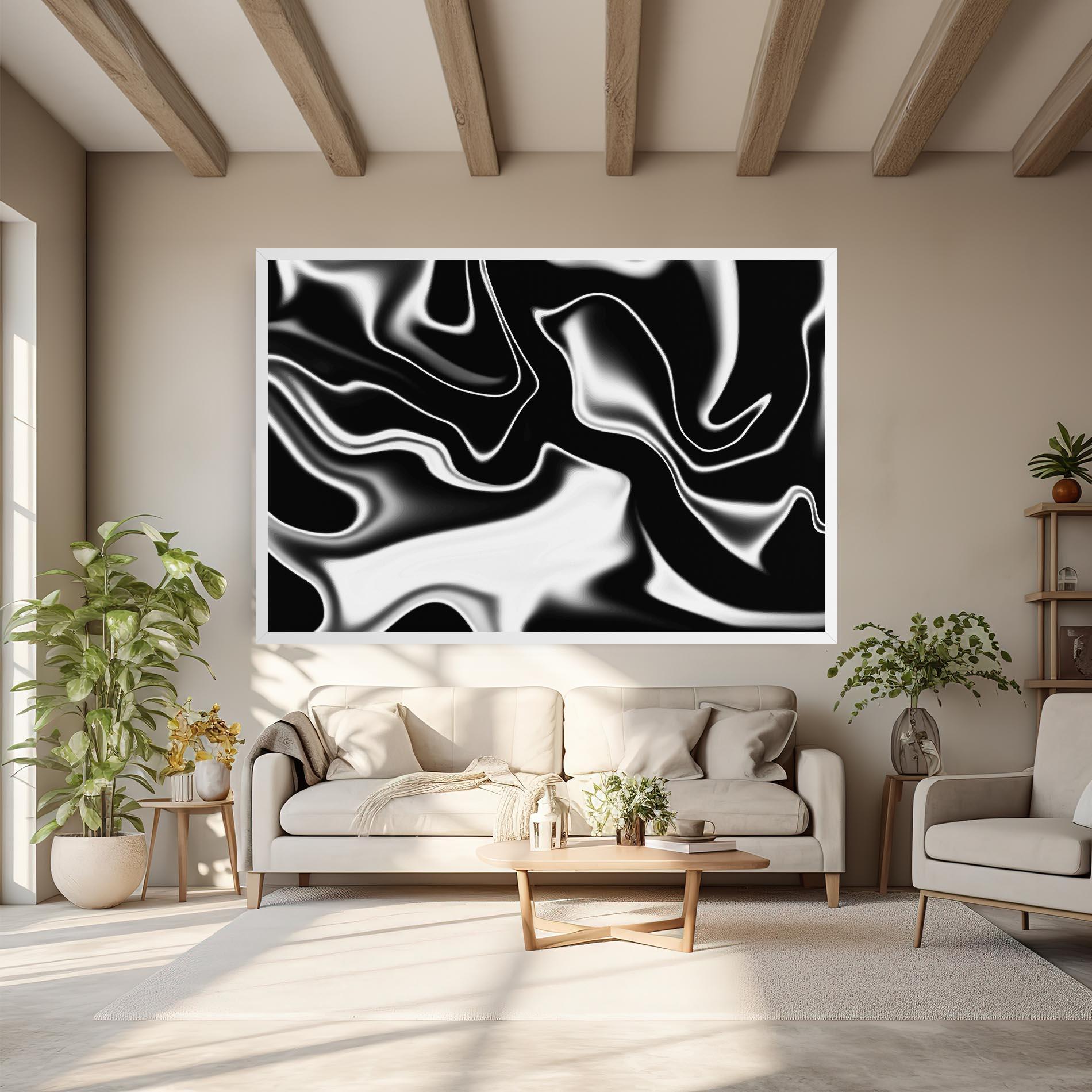 Tablou Canvas Black Metalic Art mockup 6