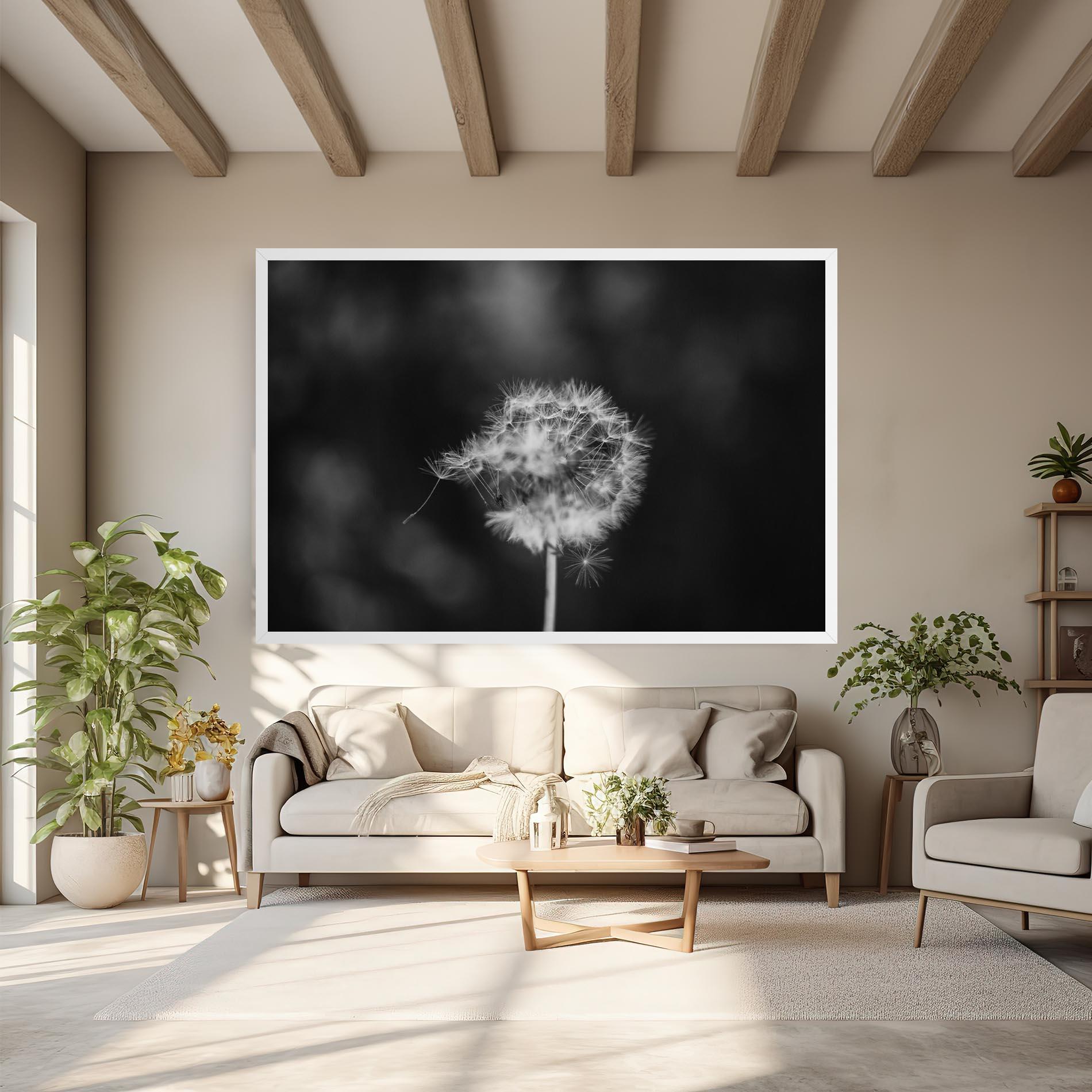 Tablou Canvas Grey Dandelion mockup 6