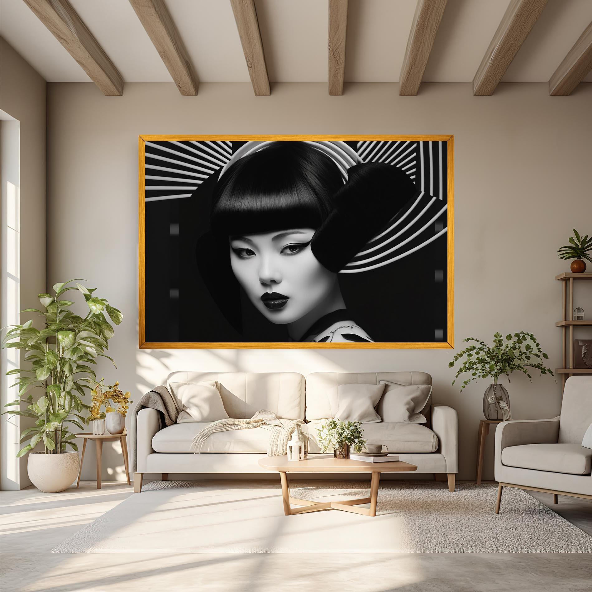 Tablou Canvas Abstract Asian Woman mockup 6