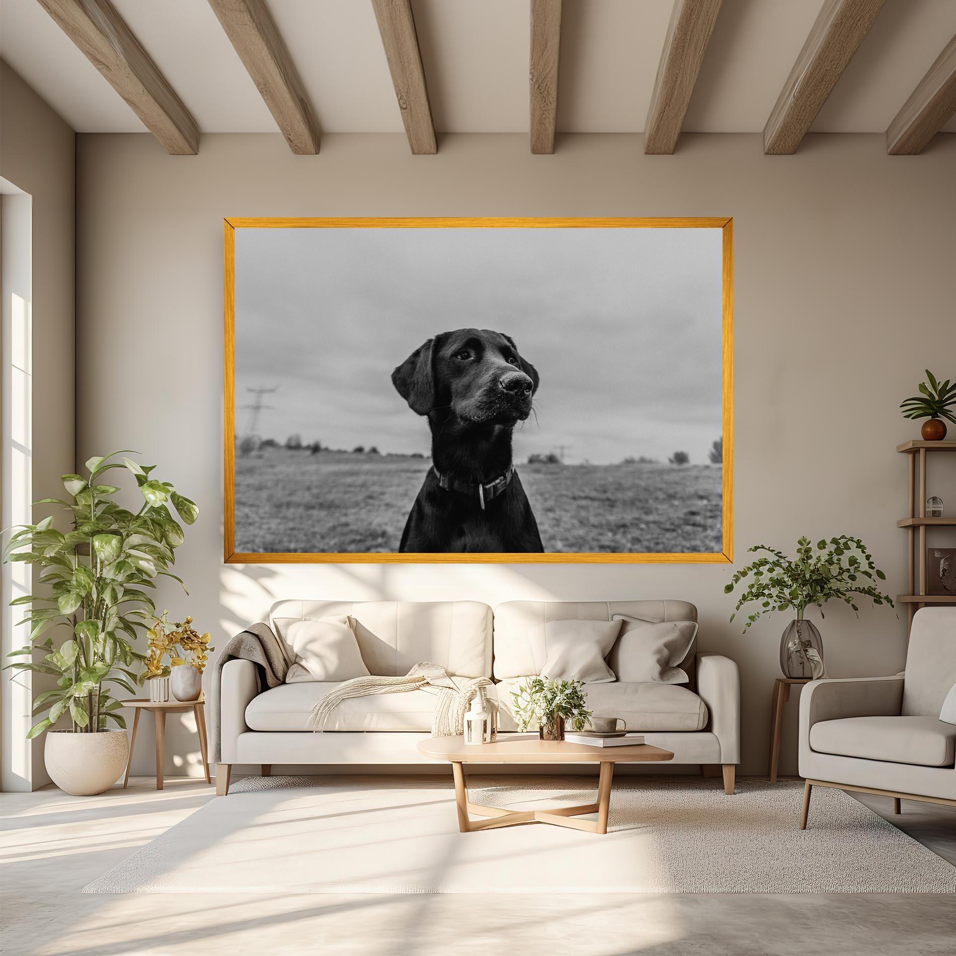 Tablou Canvas Black Dog mockup 6