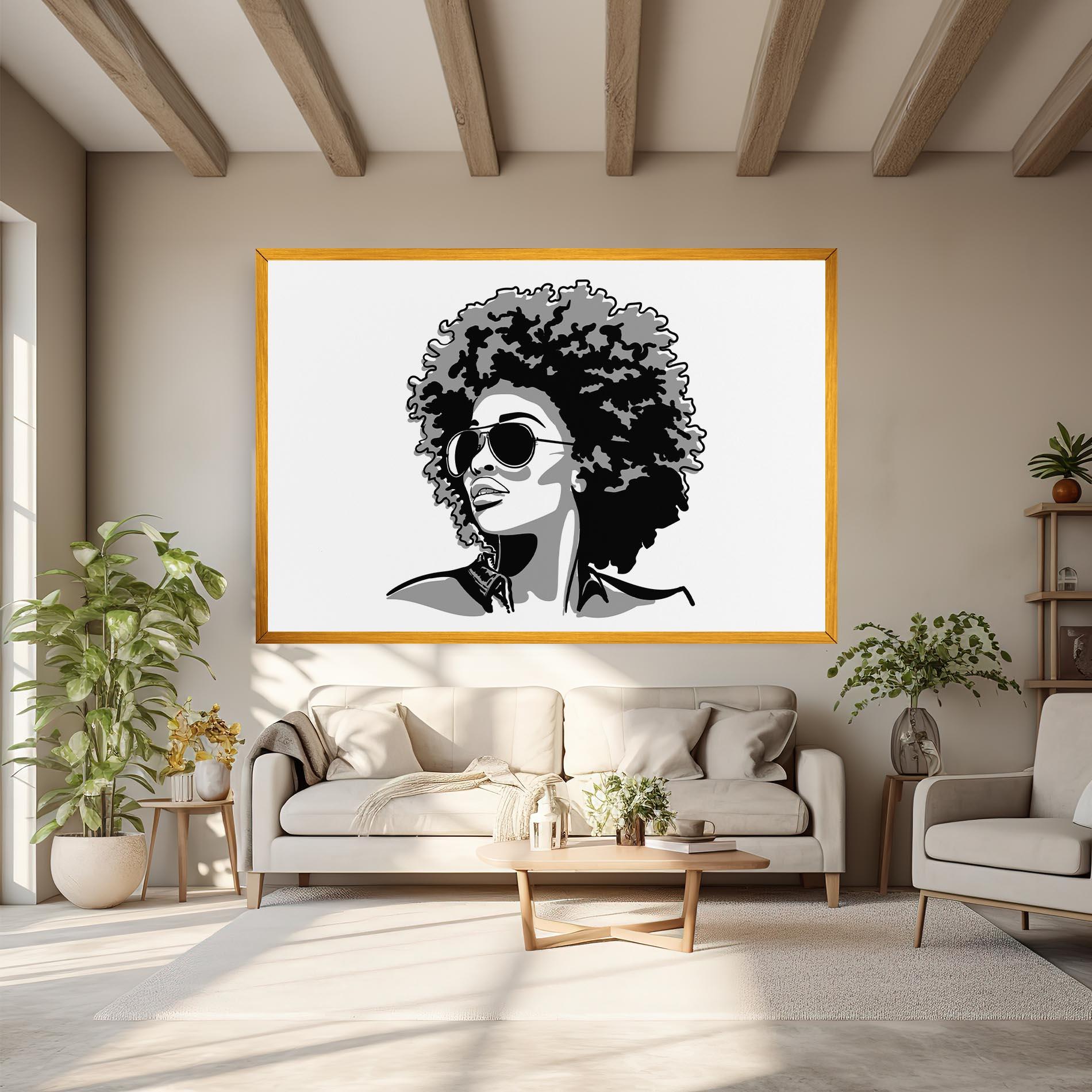 Tablou Canvas Black Grasses mockup 6