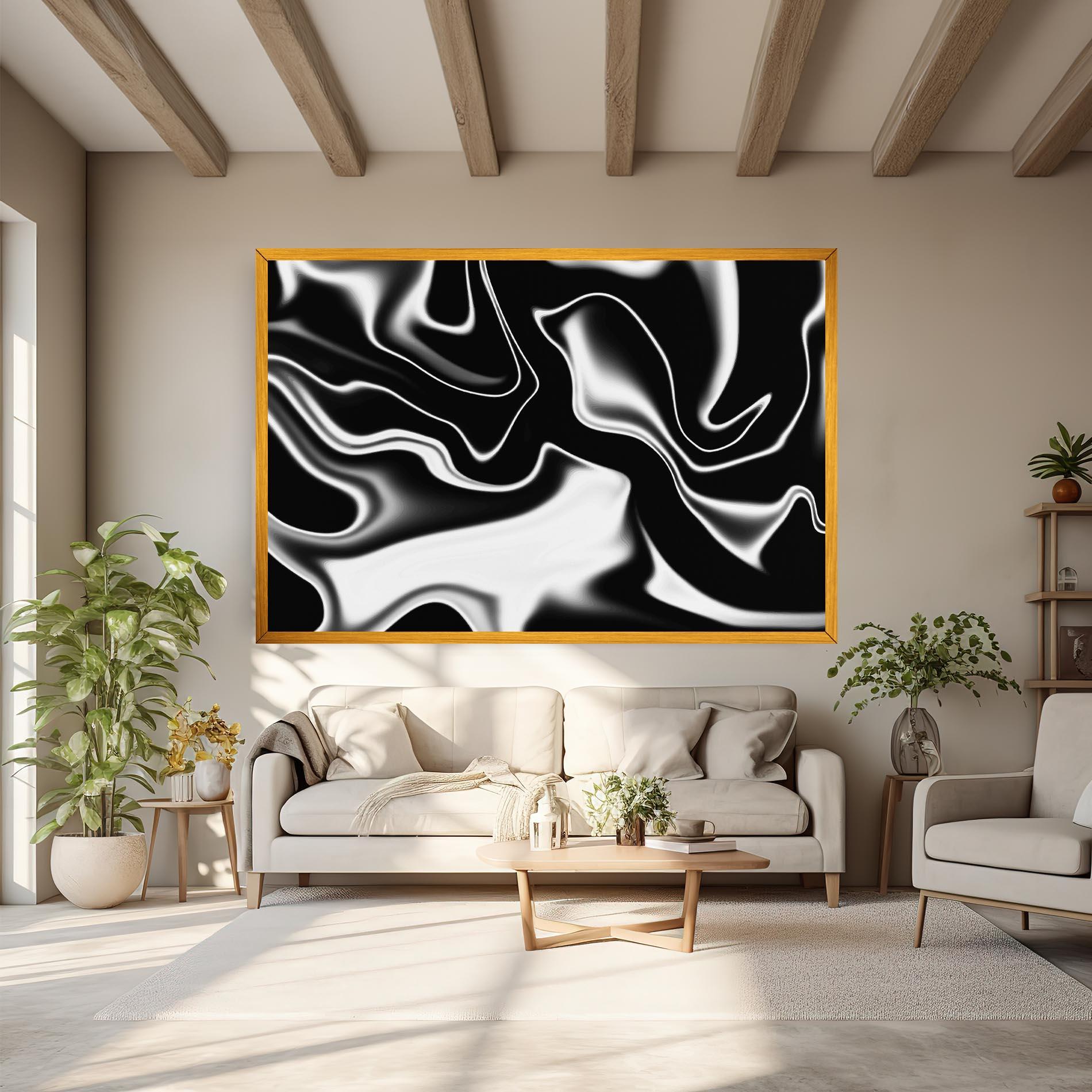 Tablou Canvas Black Metalic Art mockup 6