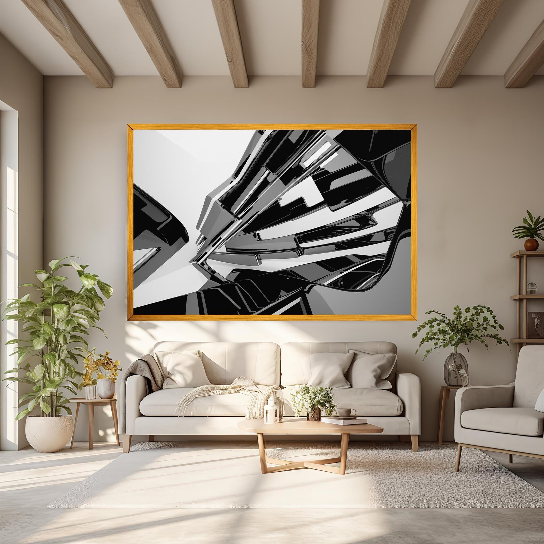 Tablou Canvas Black Sculpture mockup 6