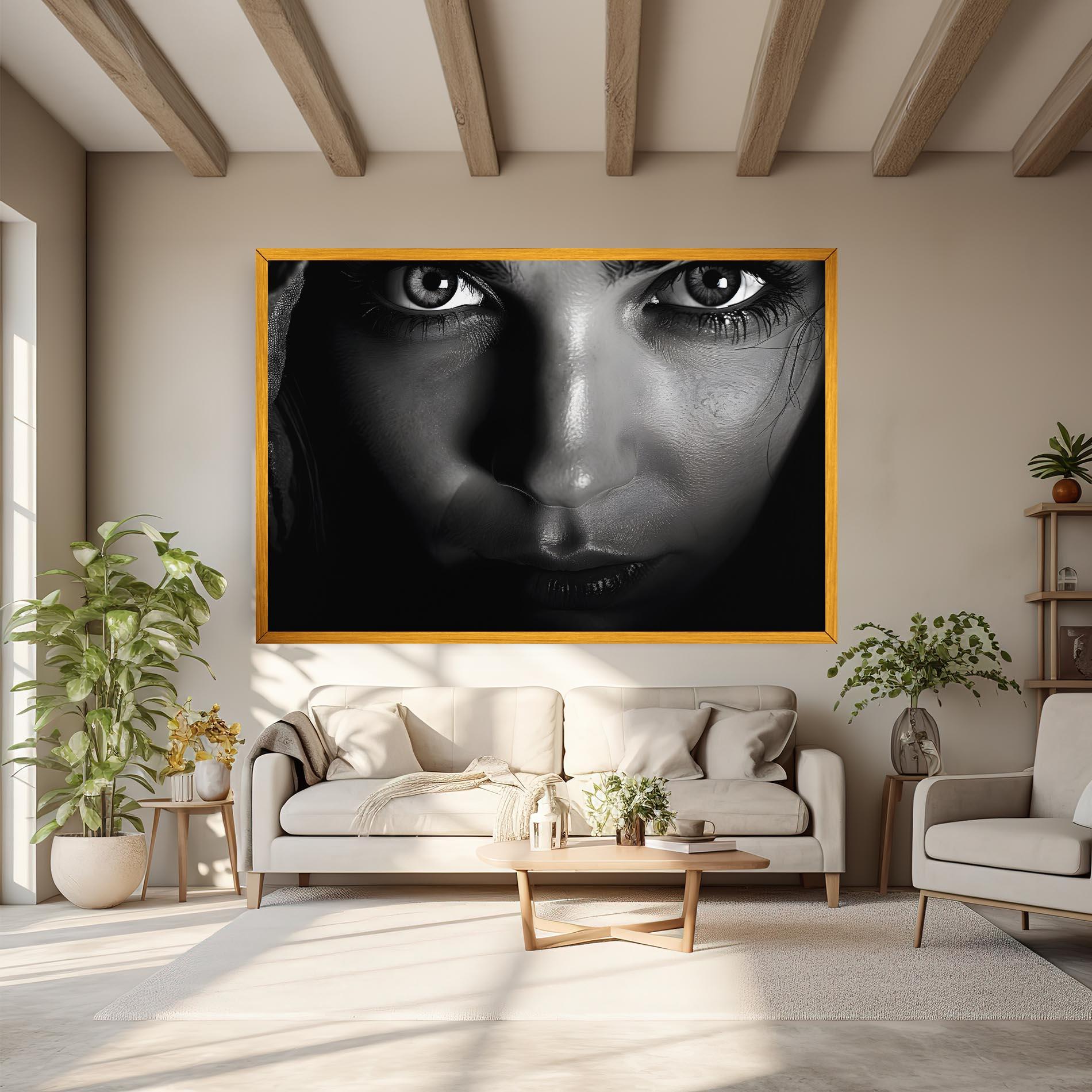 Tablou Canvas Closeup Portrait mockup 6