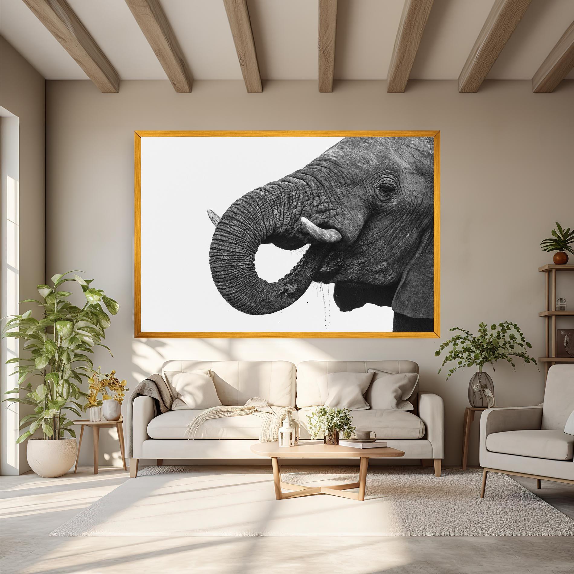 Tablou Canvas Elephant Drinking mockup 6