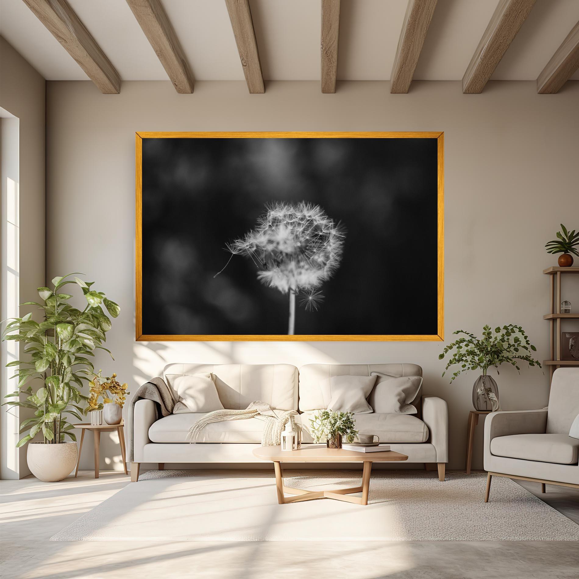 Tablou Canvas Grey Dandelion mockup 6