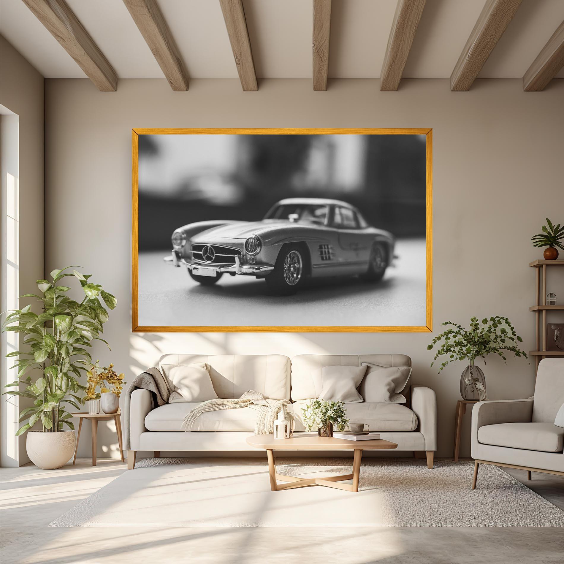 Tablou Canvas Grey Old Car mockup 6