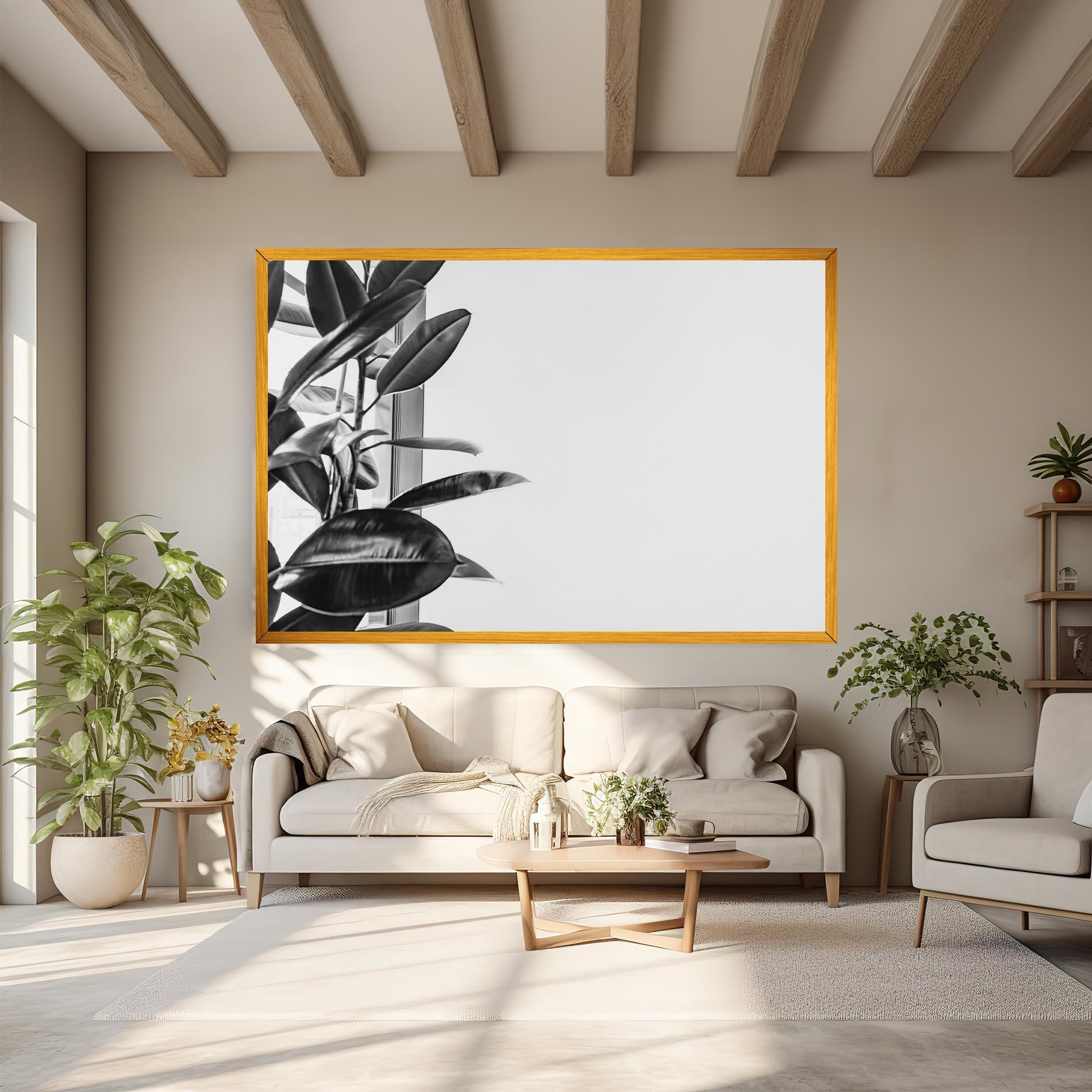 Tablou Canvas Grey Plant mockup 6