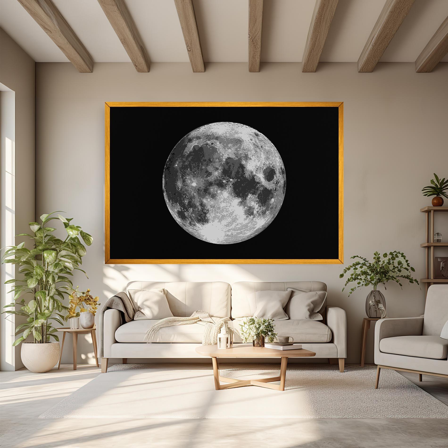 Tablou Canvas Grey Shiny Moon mockup 6