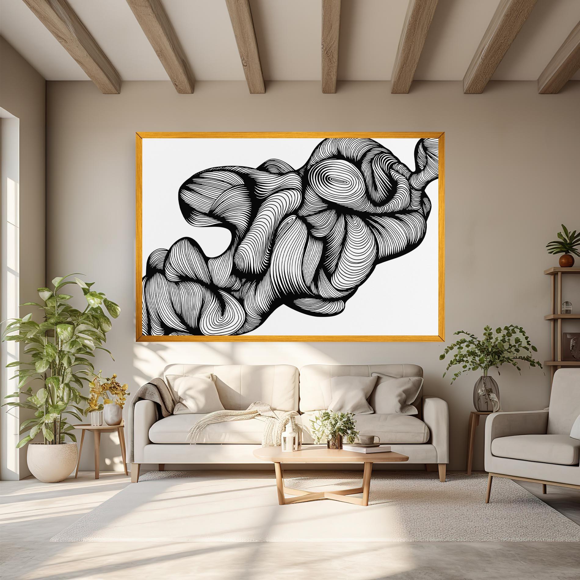 Tablou Canvas Monochrome Doodle mockup 6