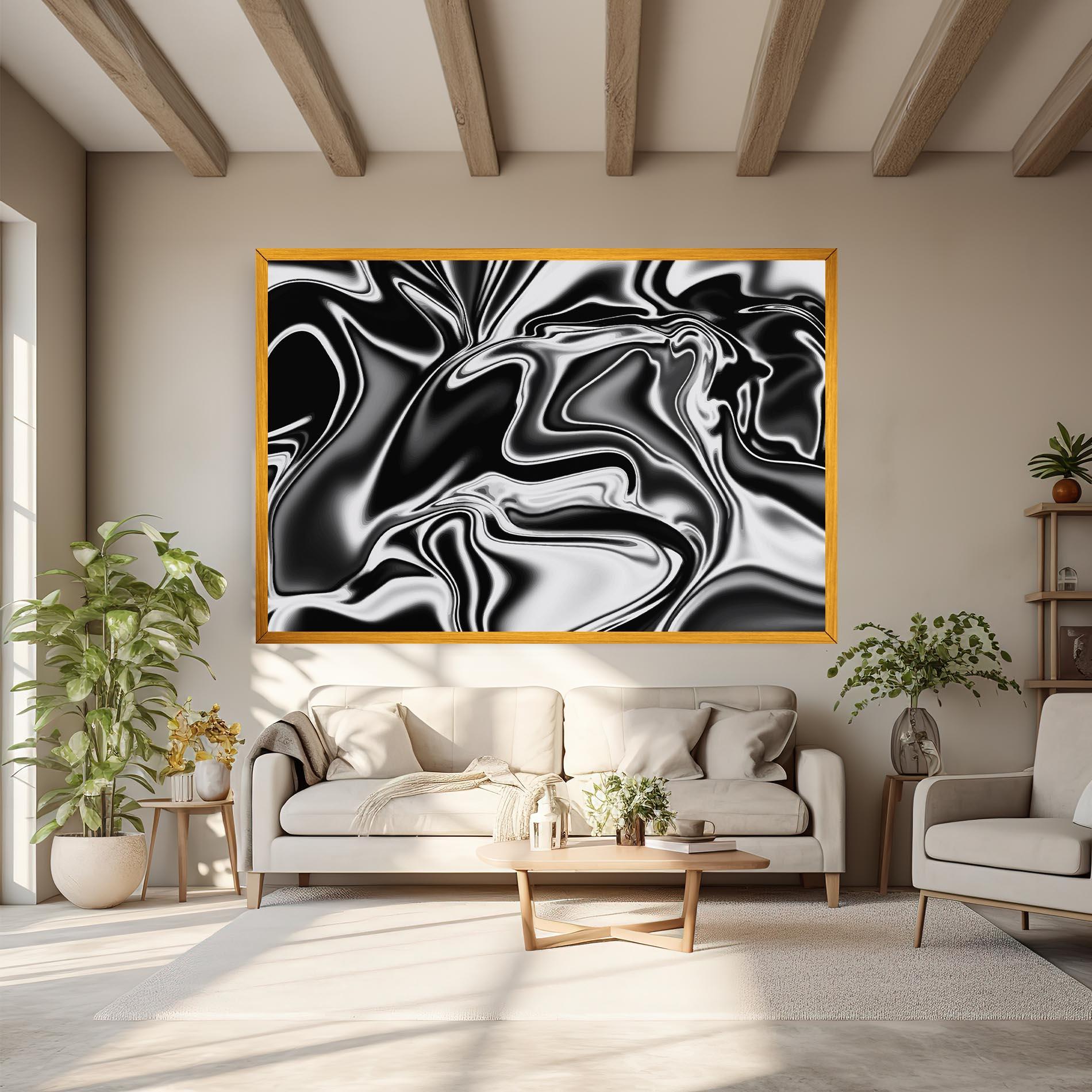 Tablou Canvas Silver Black Art mockup 6