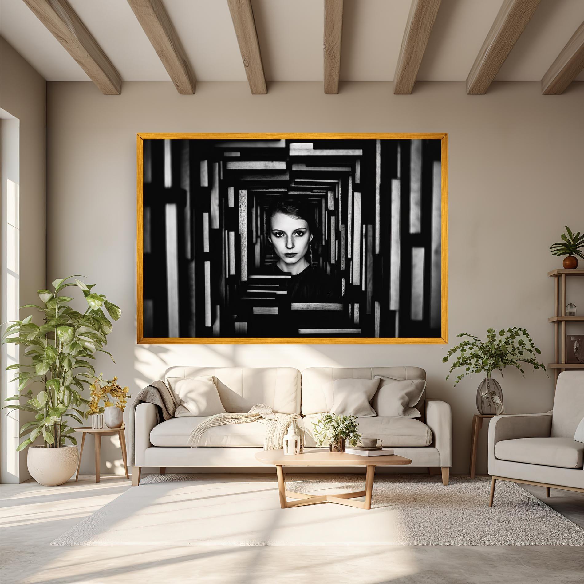 Tablou Canvas Tunnel Woman mockup 6