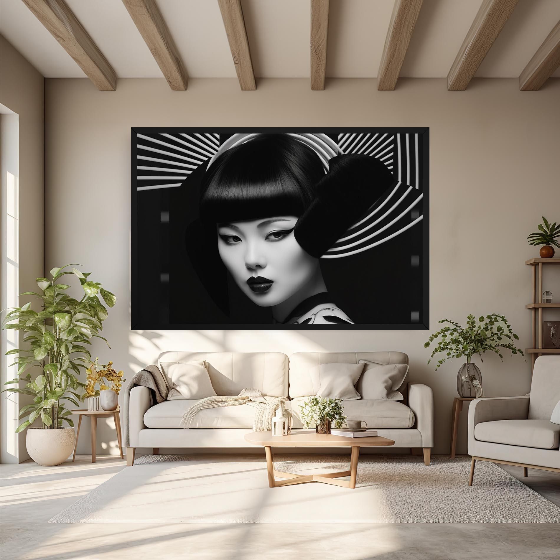 Tablou Canvas Abstract Asian Woman mockup 6