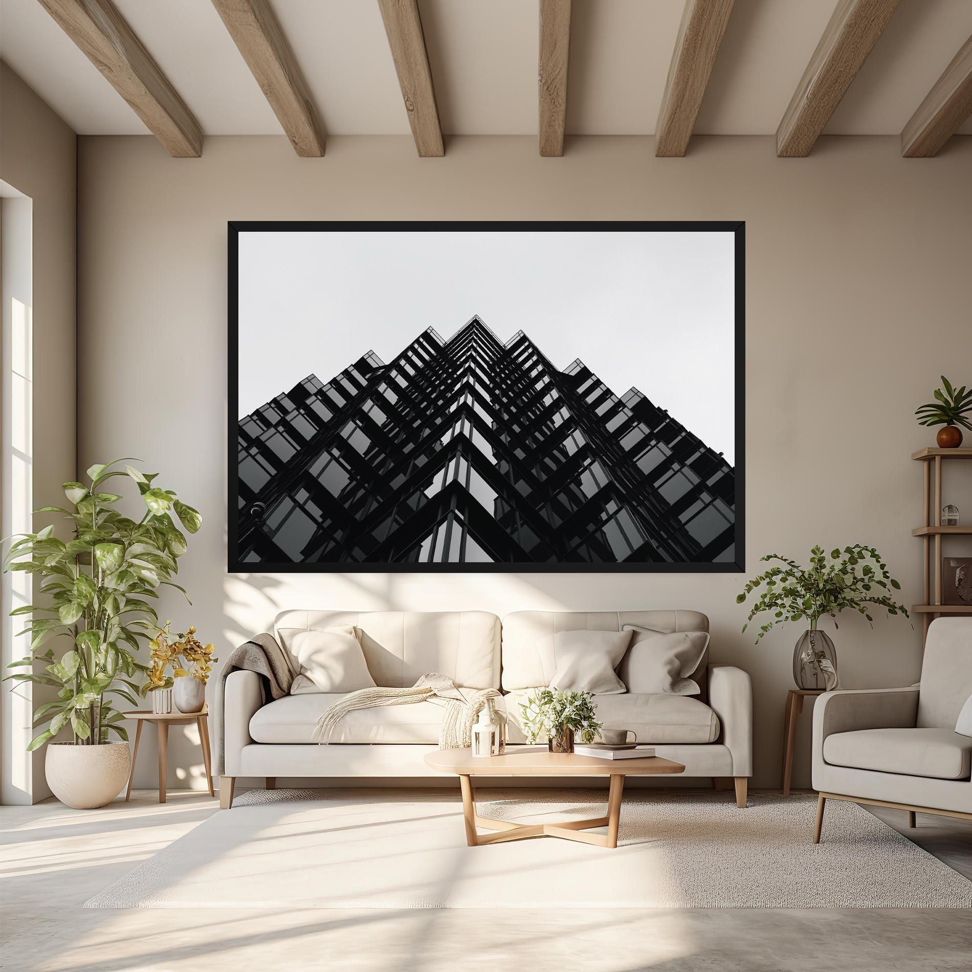 Tablou Canvas Black Building mockup 6