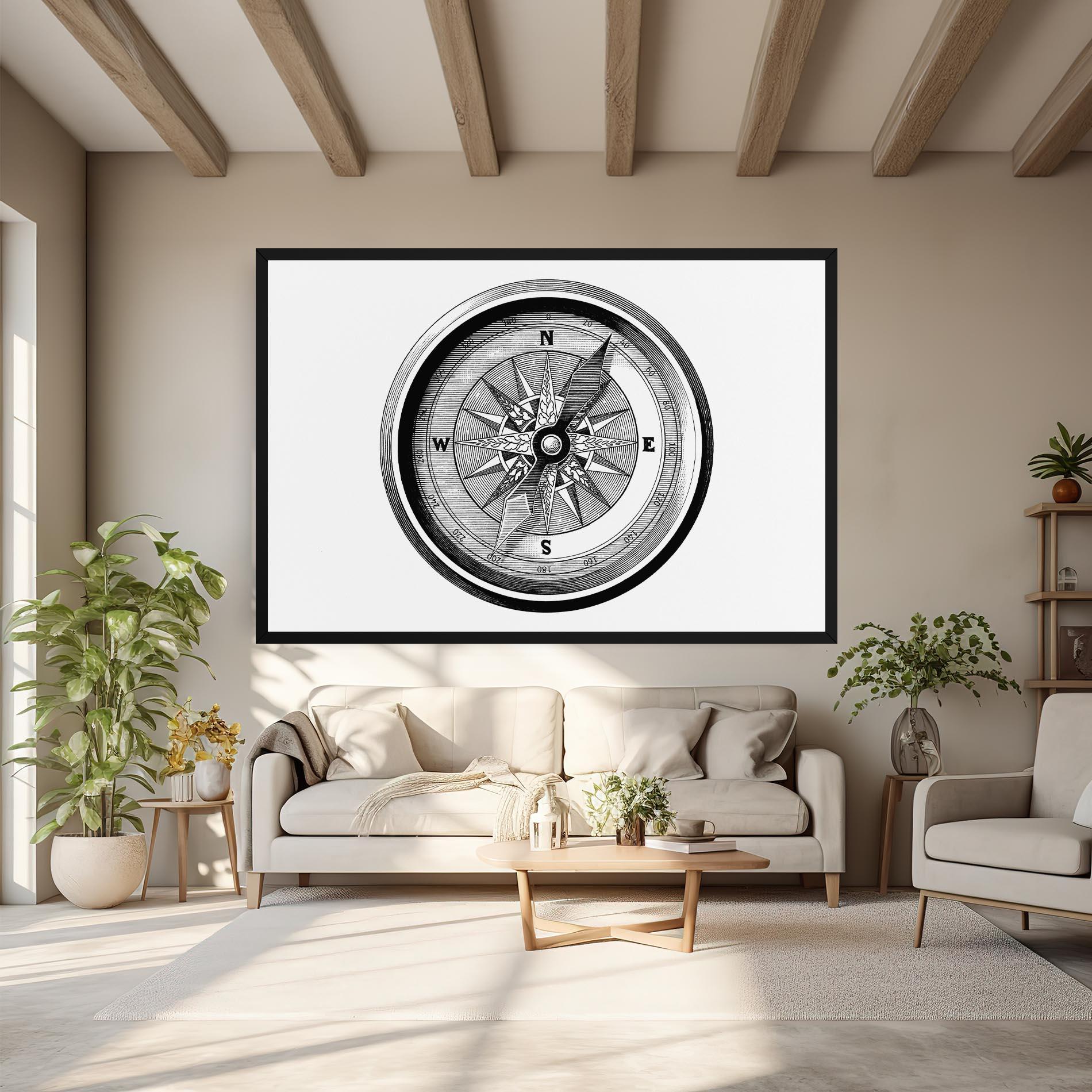 Tablou Canvas Black Compass mockup 6
