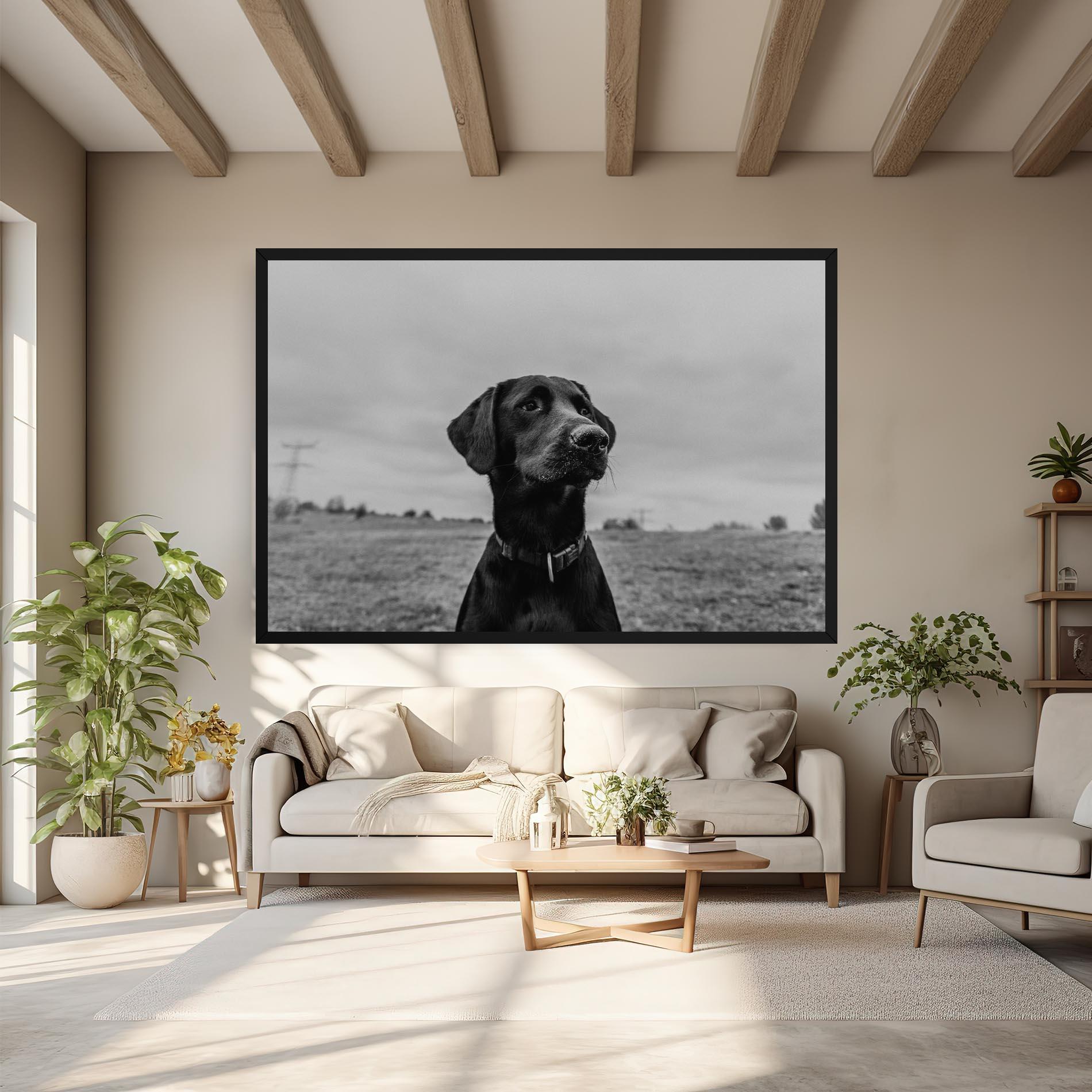 Tablou Canvas Black Dog mockup 6