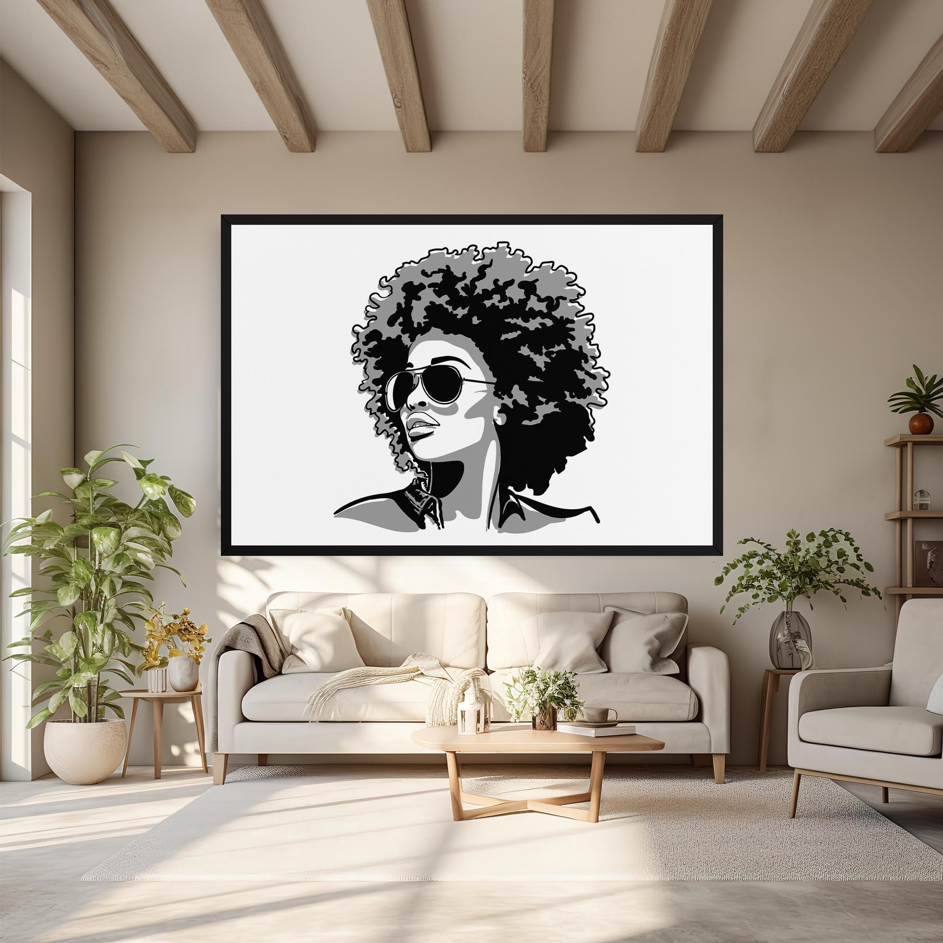 Tablou Canvas Black Grasses mockup 6