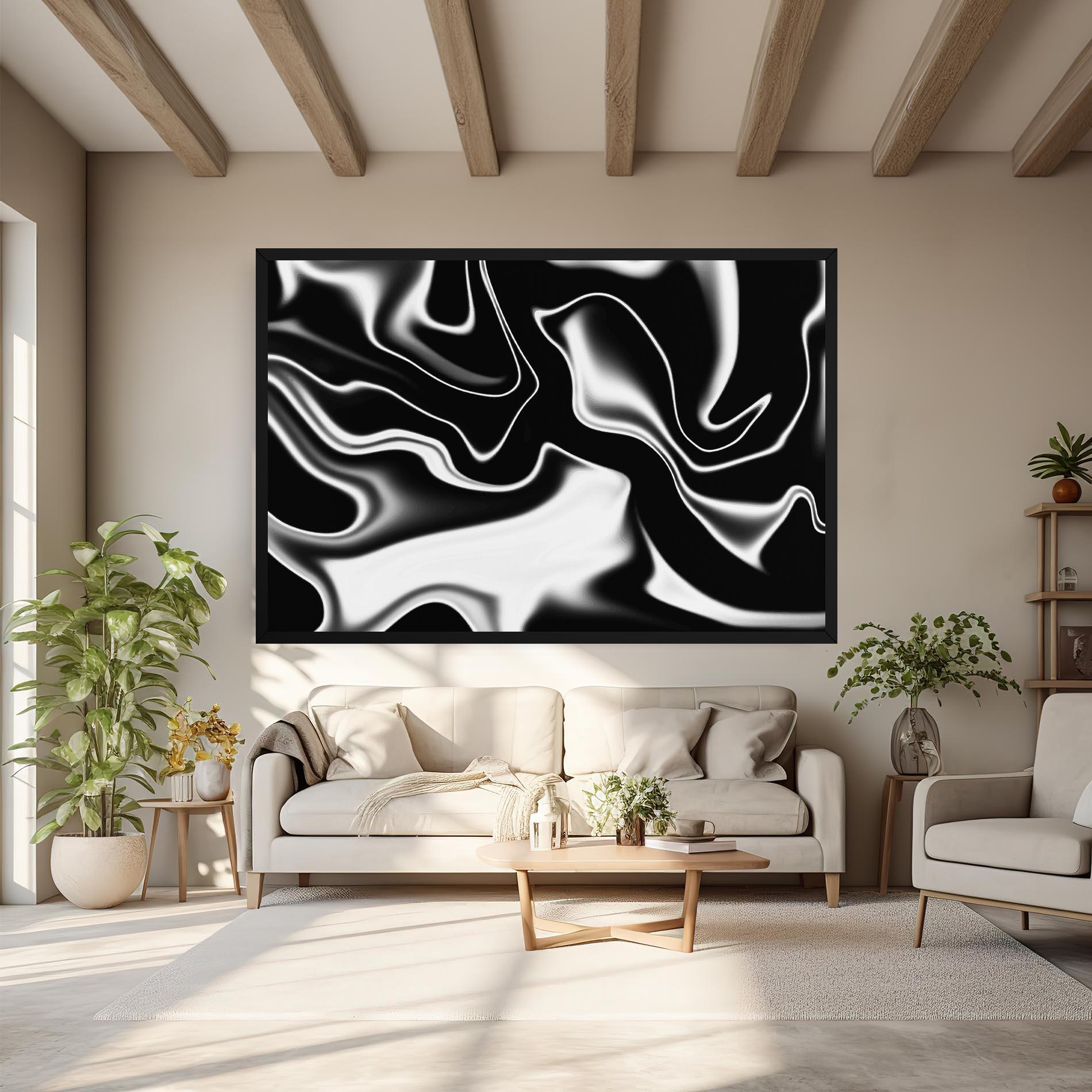 Tablou Canvas Black Metalic Art mockup 6