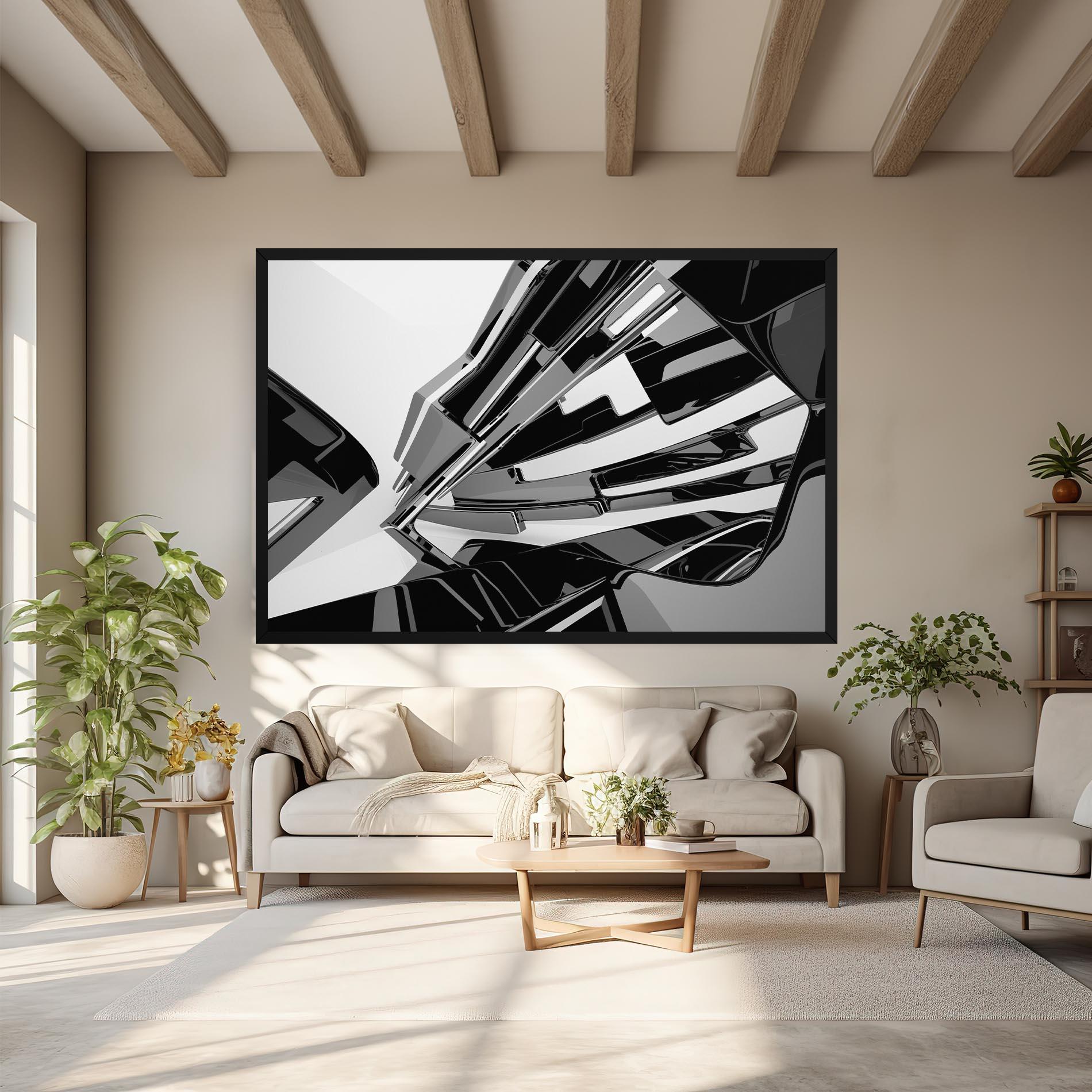 Tablou Canvas Black Sculpture mockup 6